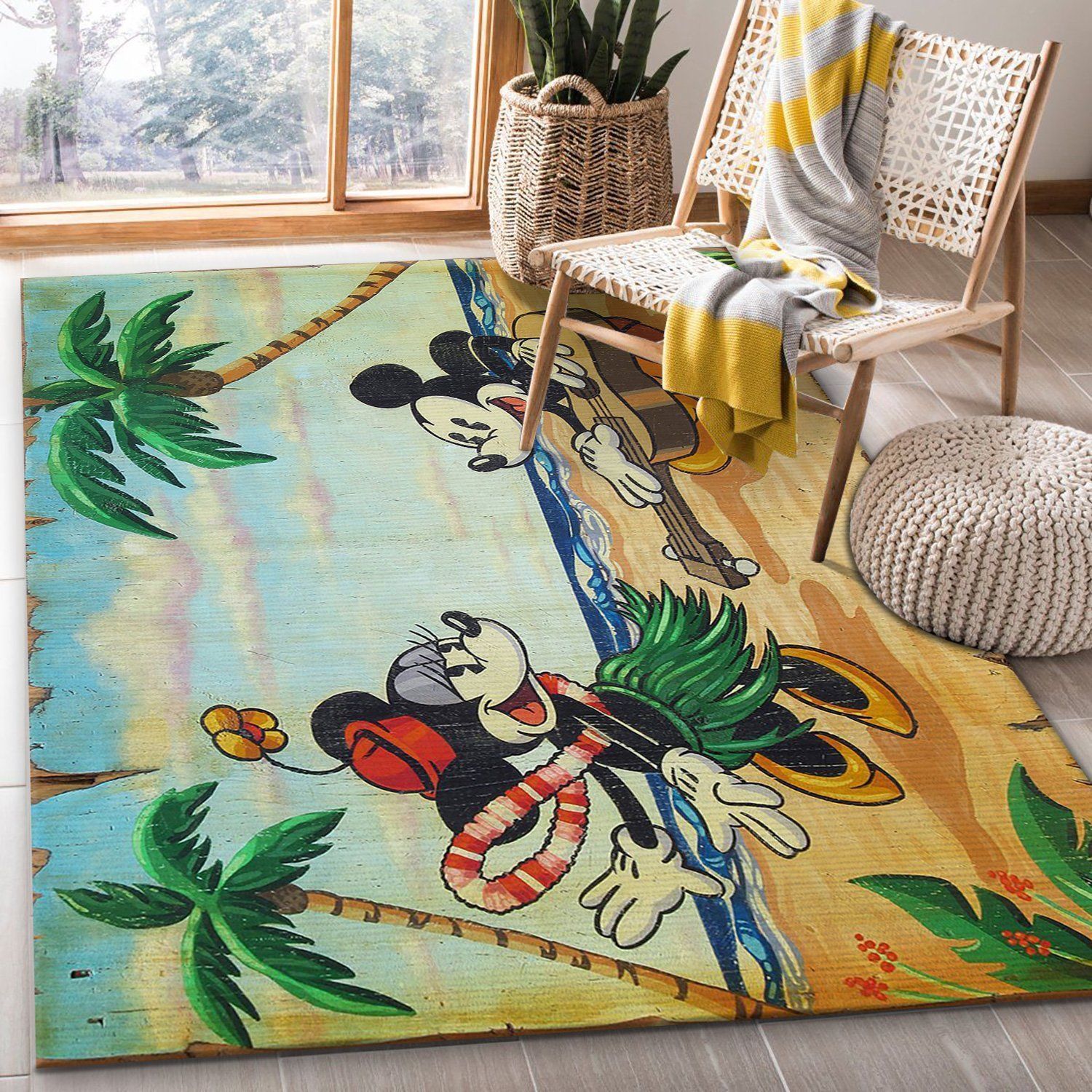 Welcome Disney Area Rug Bedroom Rug Home Decor - Indoor Outdoor Rugs