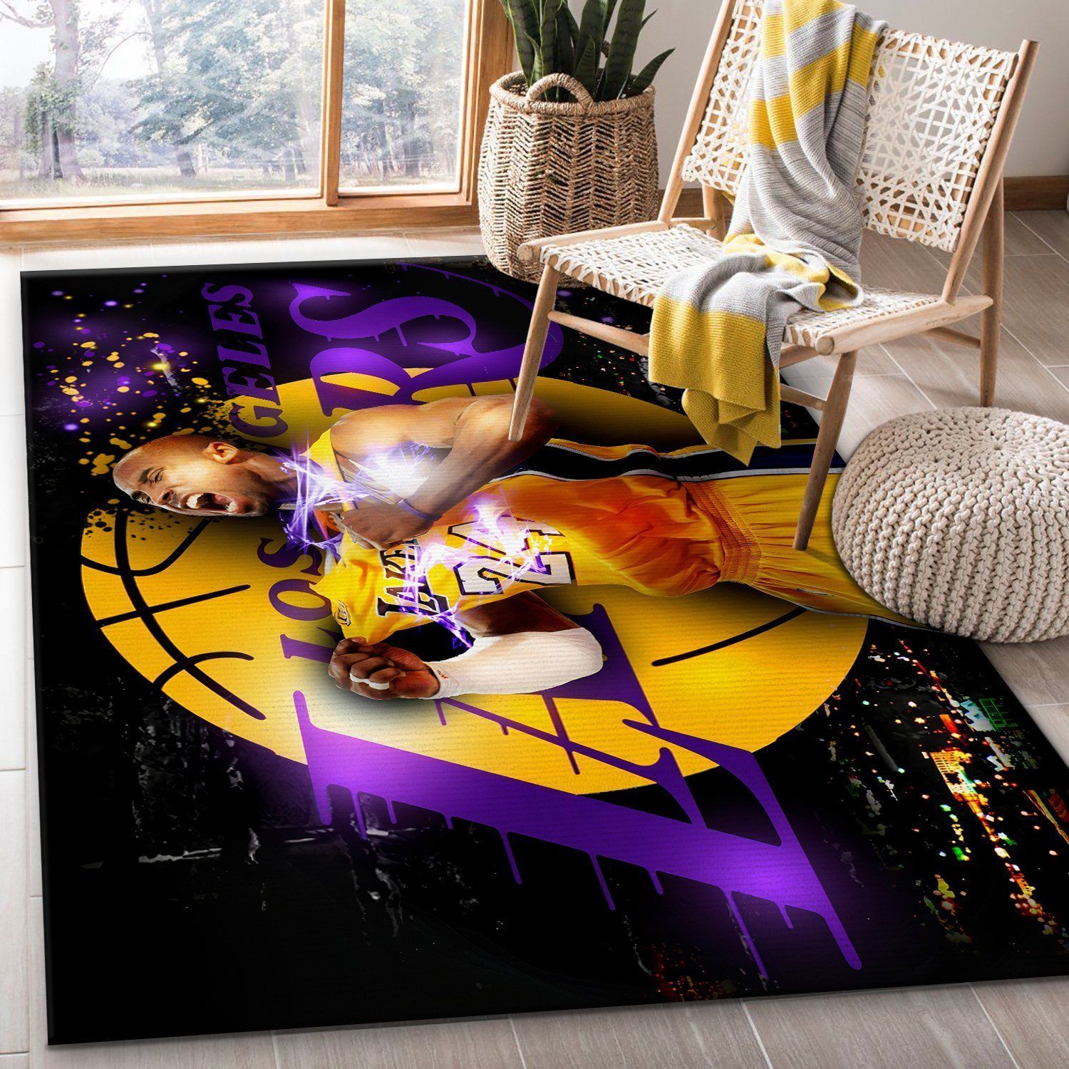 Kobe Bryant Legends Los Angeles Lakers NBA FN050229 Basketball Area Rug Floor Decor The US Decor - Indoor Outdoor Rugs