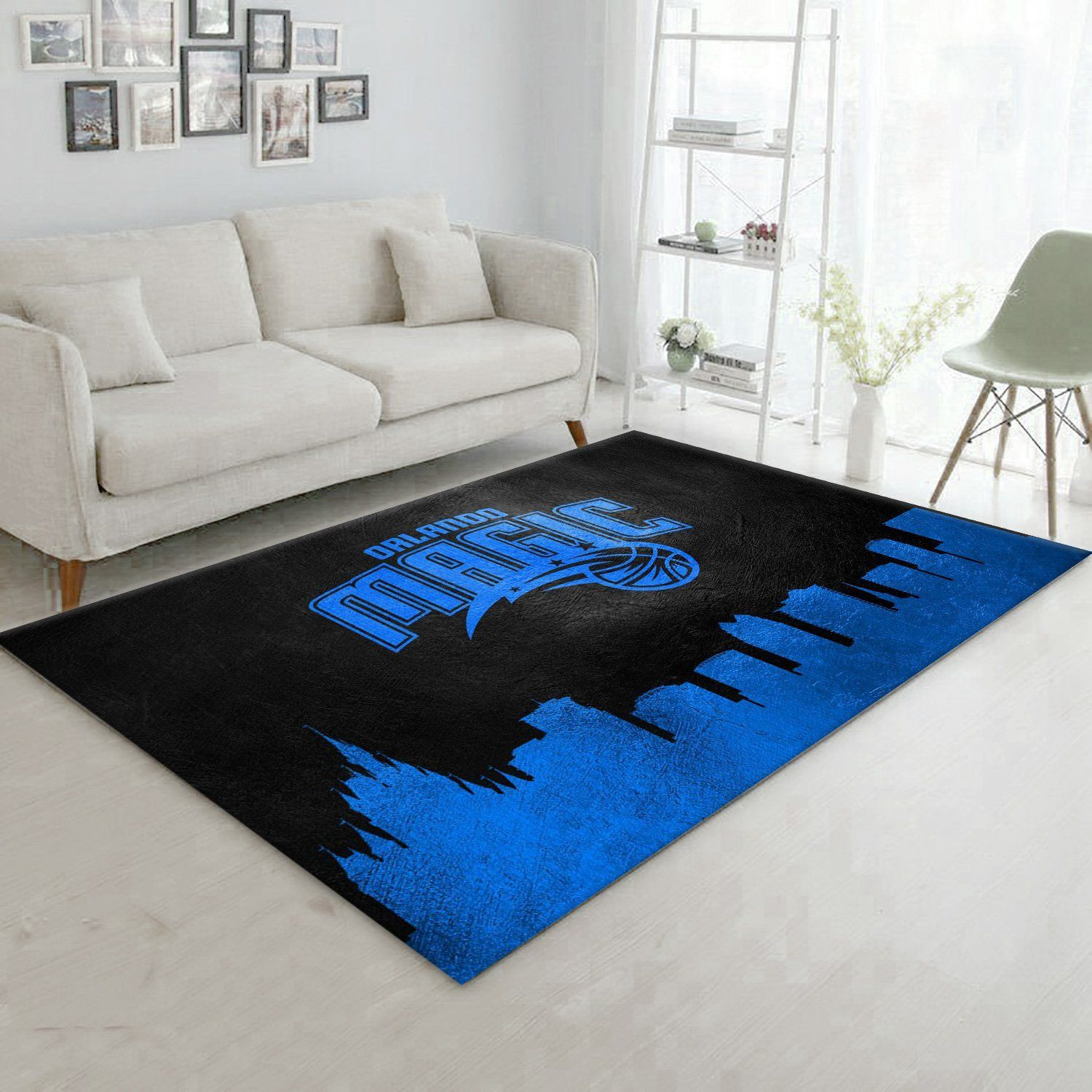 Orlando Magic Skyline Area Rug, Living Room Rug, US Gift Decor - Indoor Outdoor Rugs