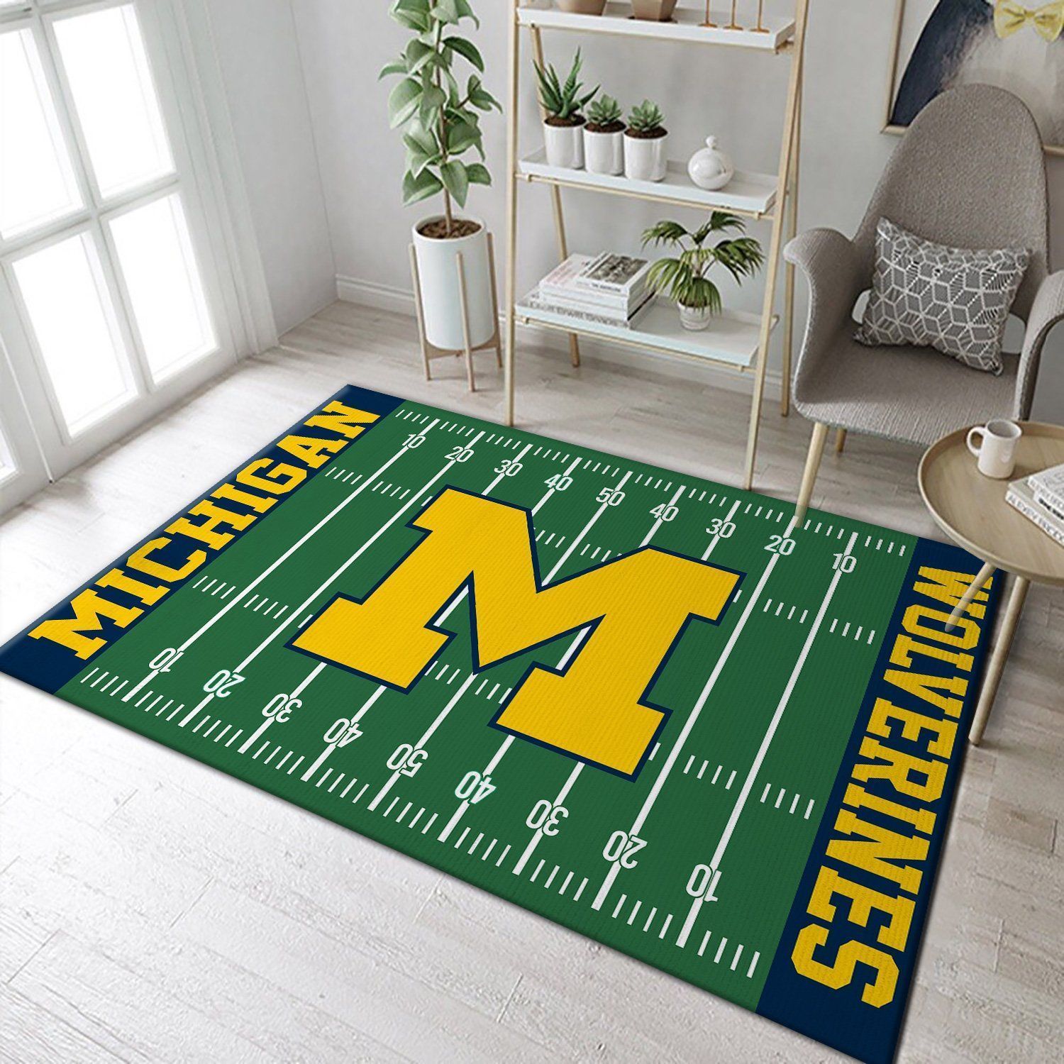 Nfl Team Michigan Wolverines Home Field Area Rug Sport Home Decor - Indoor Outdoor Rugs