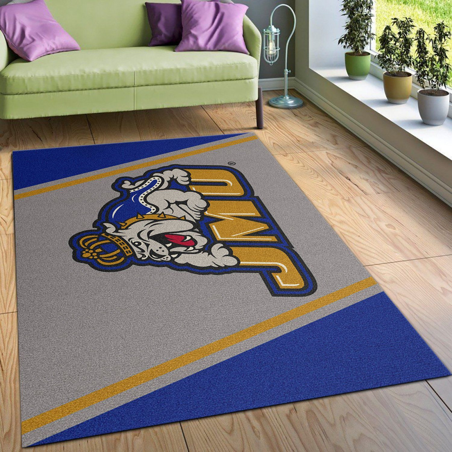 College Spirit James Madison Sport Area Rug Team Logo Home Decor Floor Decor - Indoor Outdoor Rugs