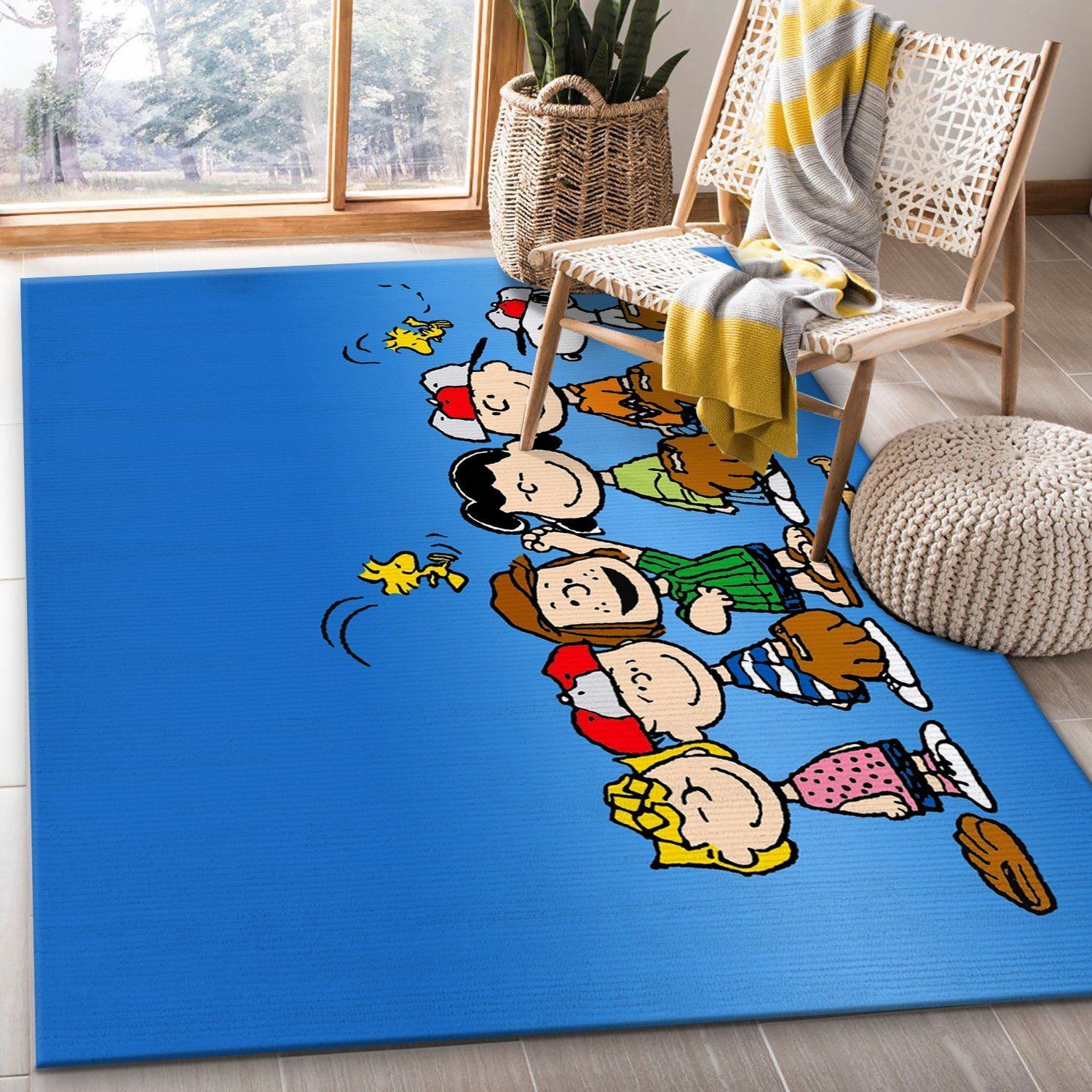 Snoopy Baseball Rug Living Room Rug Home Decor Floor Decor - Indoor Outdoor Rugs