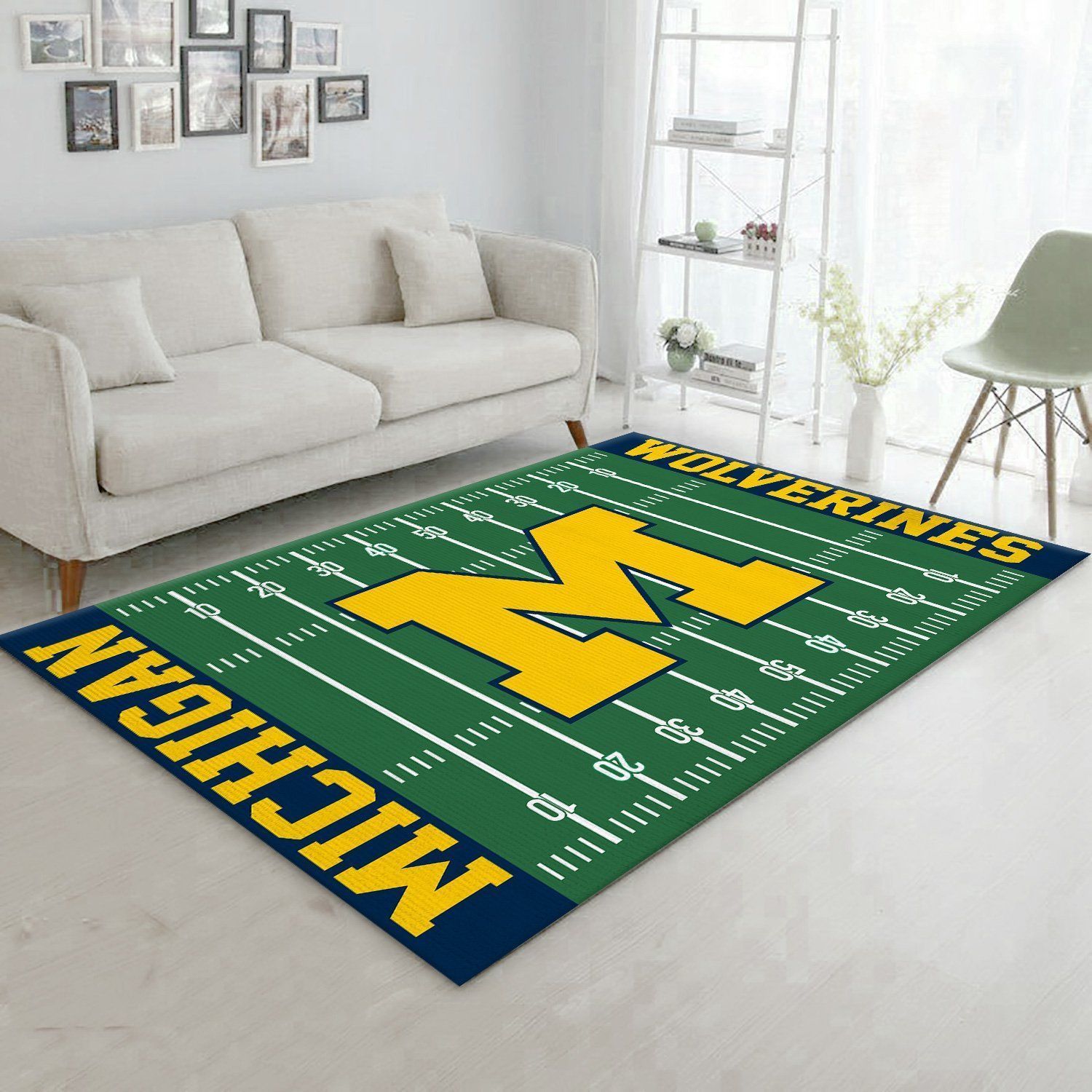 Nfl Team Michigan Wolverines Home Field Area Rug Sport Home Decor - Indoor Outdoor Rugs