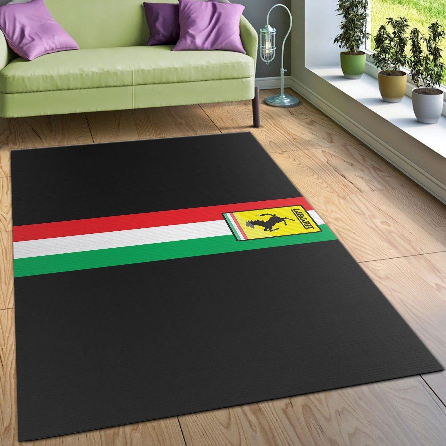 Ferrari Logo SuperCars Area Rugs Living Room Carpet FN121226 Local Brands Floor Decor The US Decor - Indoor Outdoor Rugs