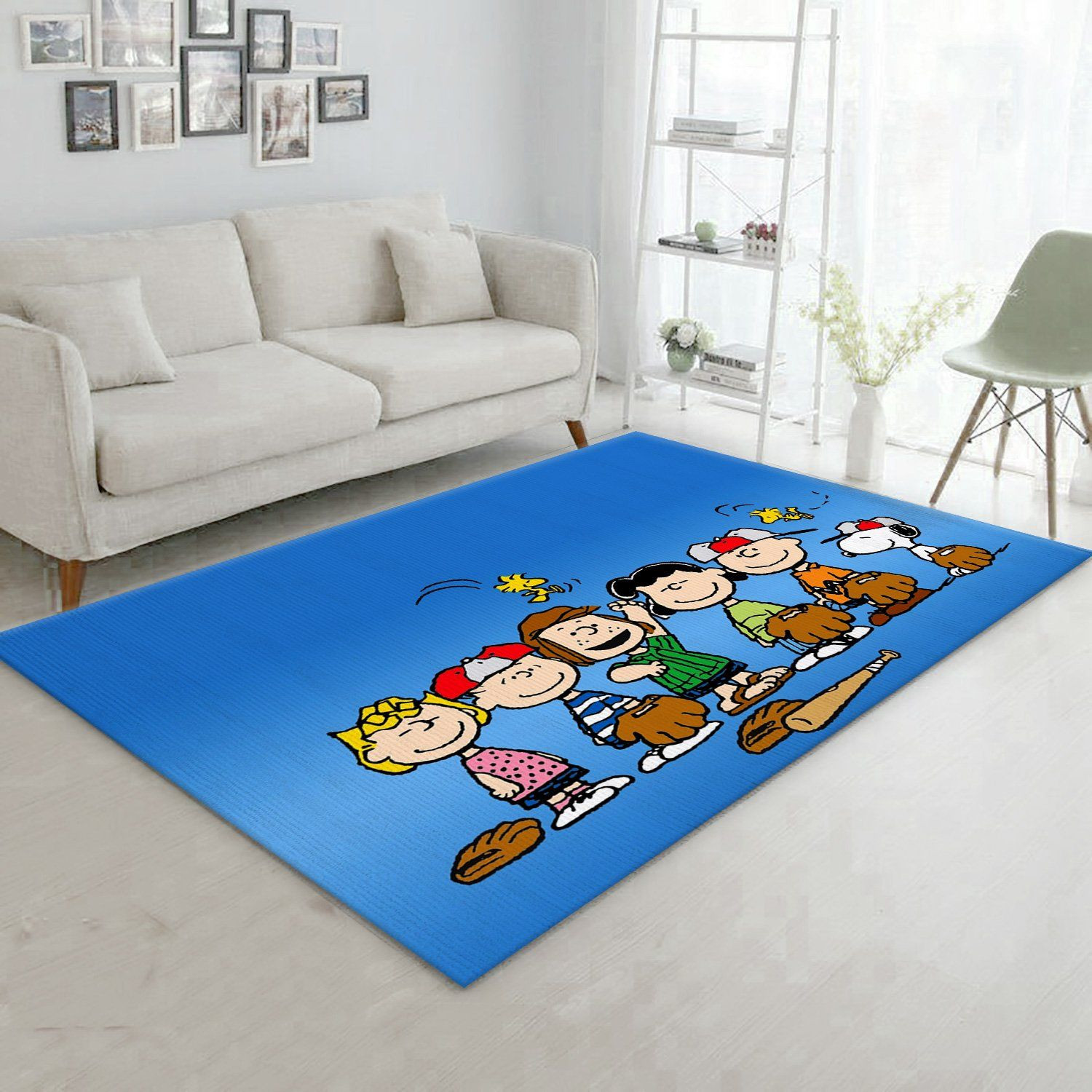 Snoopy Baseball Rug Living Room Rug Home Decor Floor Decor - Indoor Outdoor Rugs