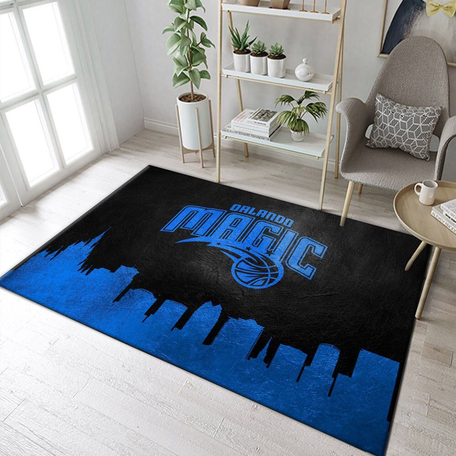 Orlando Magic Skyline Area Rug, Living Room Rug, US Gift Decor - Indoor Outdoor Rugs