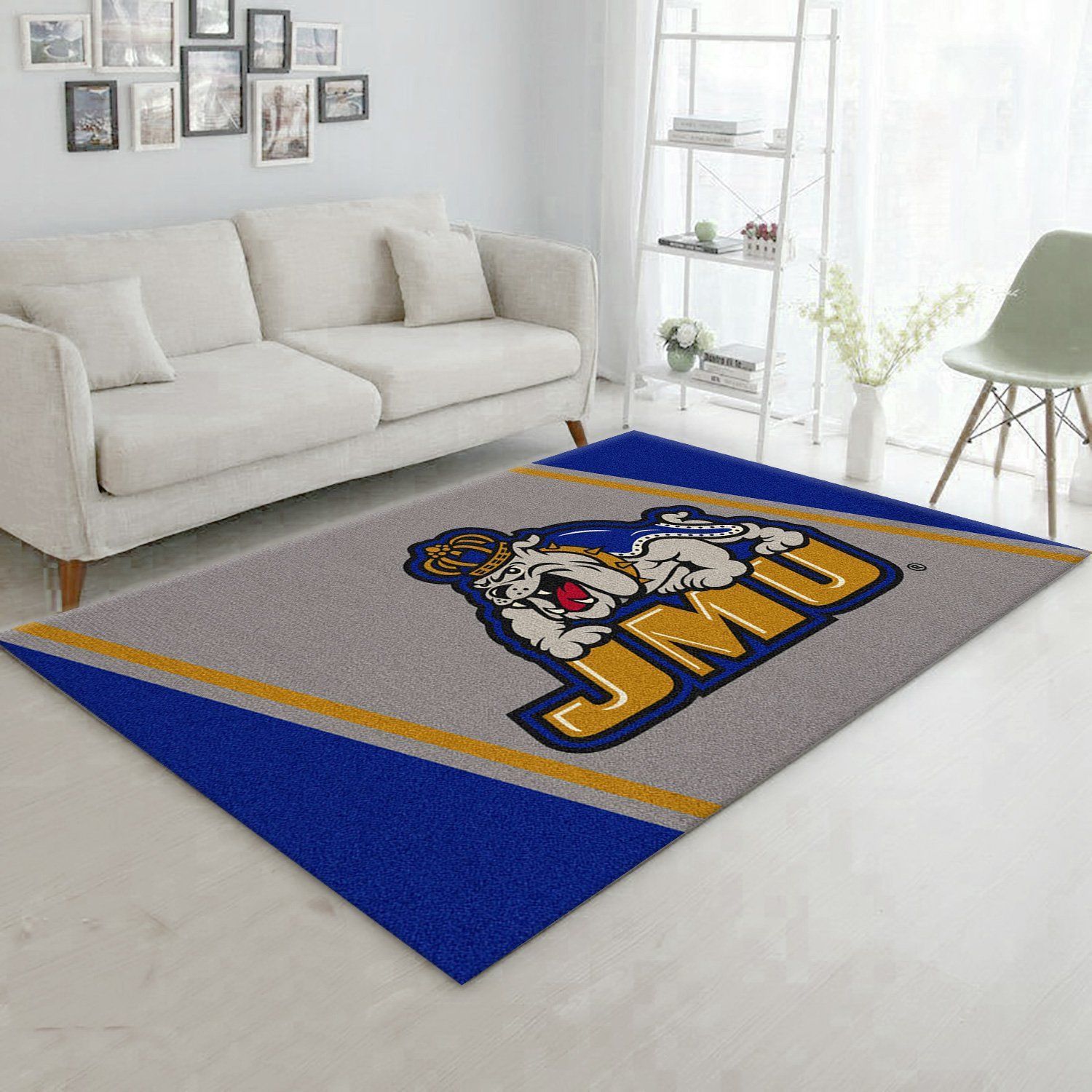 College Spirit James Madison Sport Area Rug Team Logo Home Decor Floor Decor - Indoor Outdoor Rugs