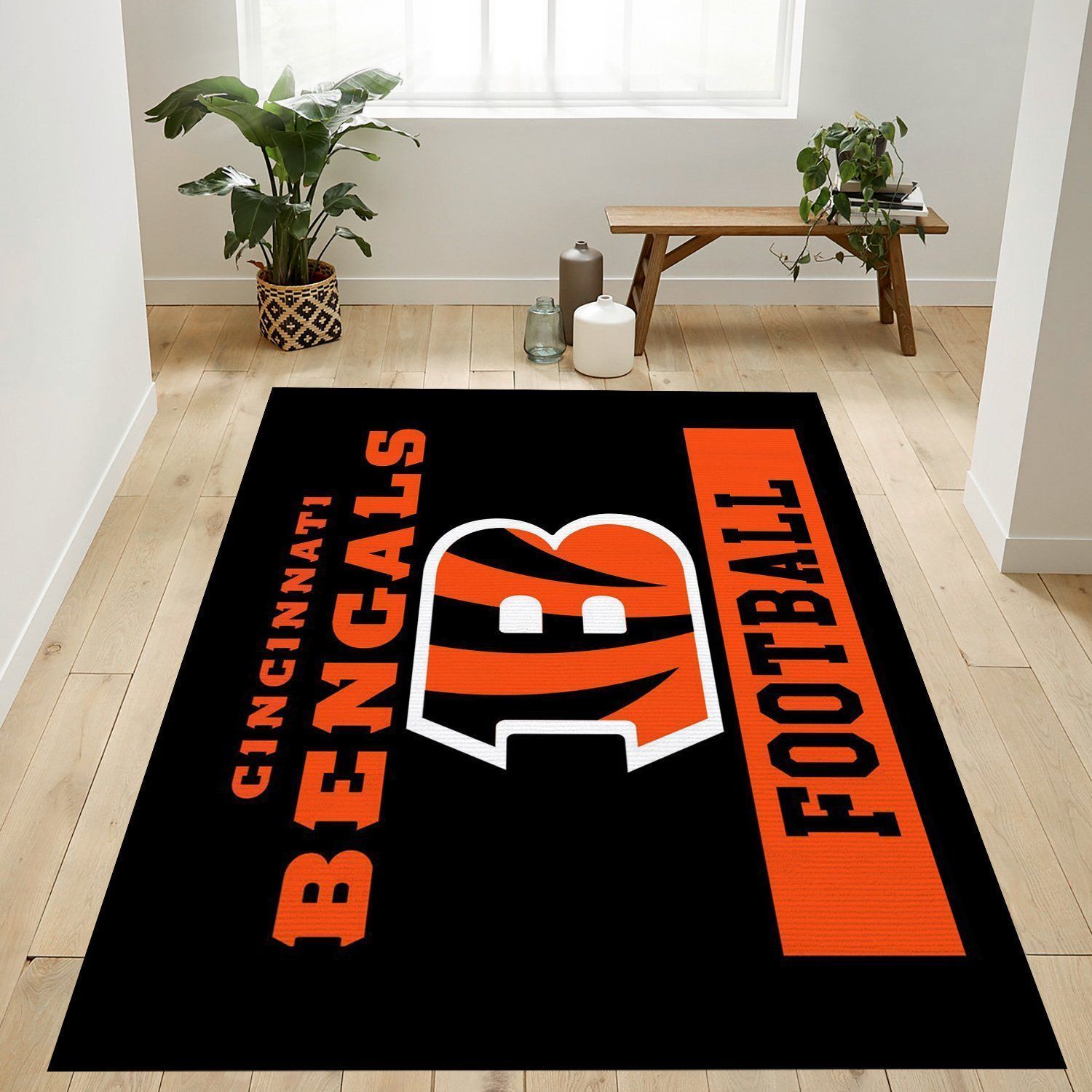 Cincinnati Bengals Nfl Logo Area Rug For Gift Bedroom Rug Home Decor Floor Decor - Indoor Outdoor Rugs