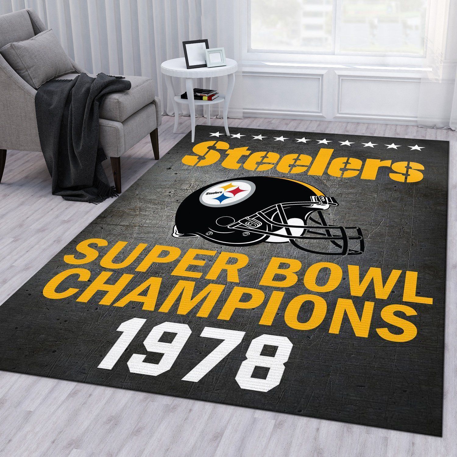 Pittsburgh Steelers 1978 Nfl Rug Bedroom Rug Home Decor Floor Decor - Indoor Outdoor Rugs