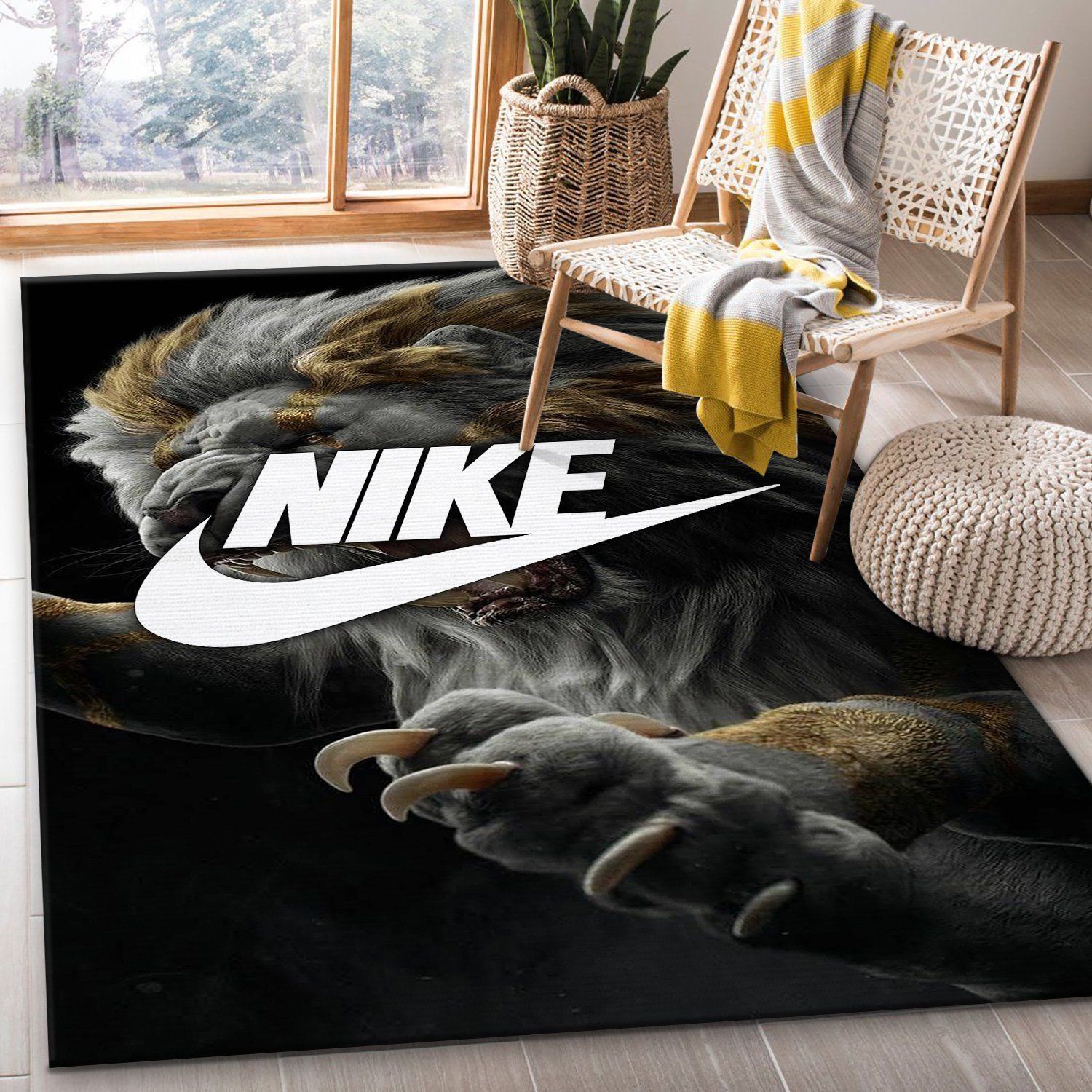 Nike Logo Area Rugs Living Room Carpet FN191206 Local Brand Floor Decor The US Decor - Indoor Outdoor Rugs