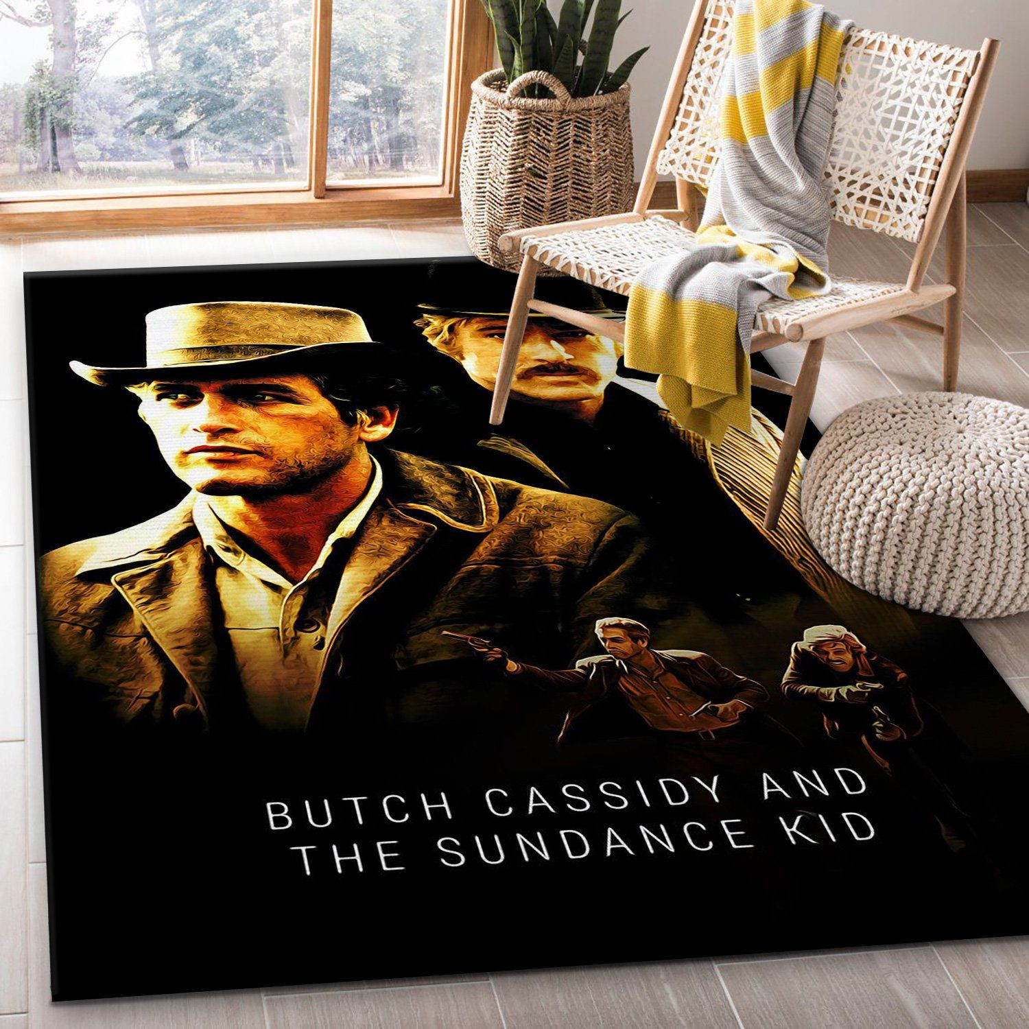 Butch Cassidy 1969 Area Rug Movie Rug US Gift Decor - Indoor Outdoor Rugs