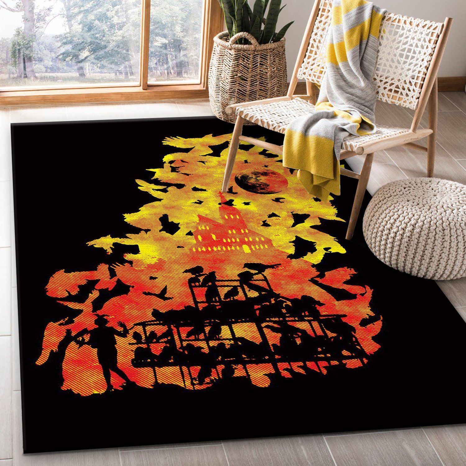 Inspired By The Classic Film The Birds I Hope You Li Area Rug For Christmas, Bedroom, US Gift Decor - Indoor Outdoor Rugs