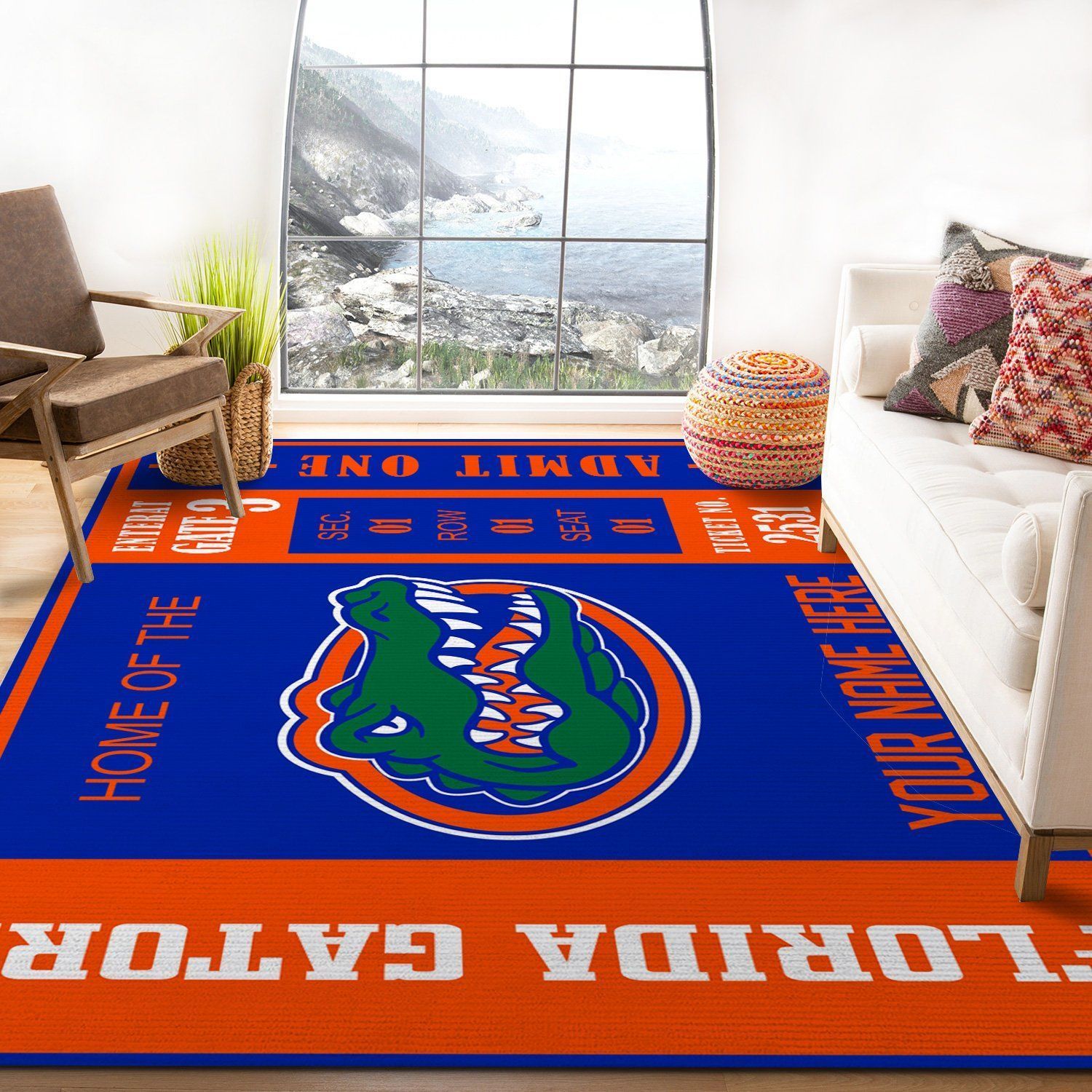 Florida Gators Ncaa Customizable Rug, Living Room Rug - Home Decor  Floor Decor - Indoor Outdoor Rugs