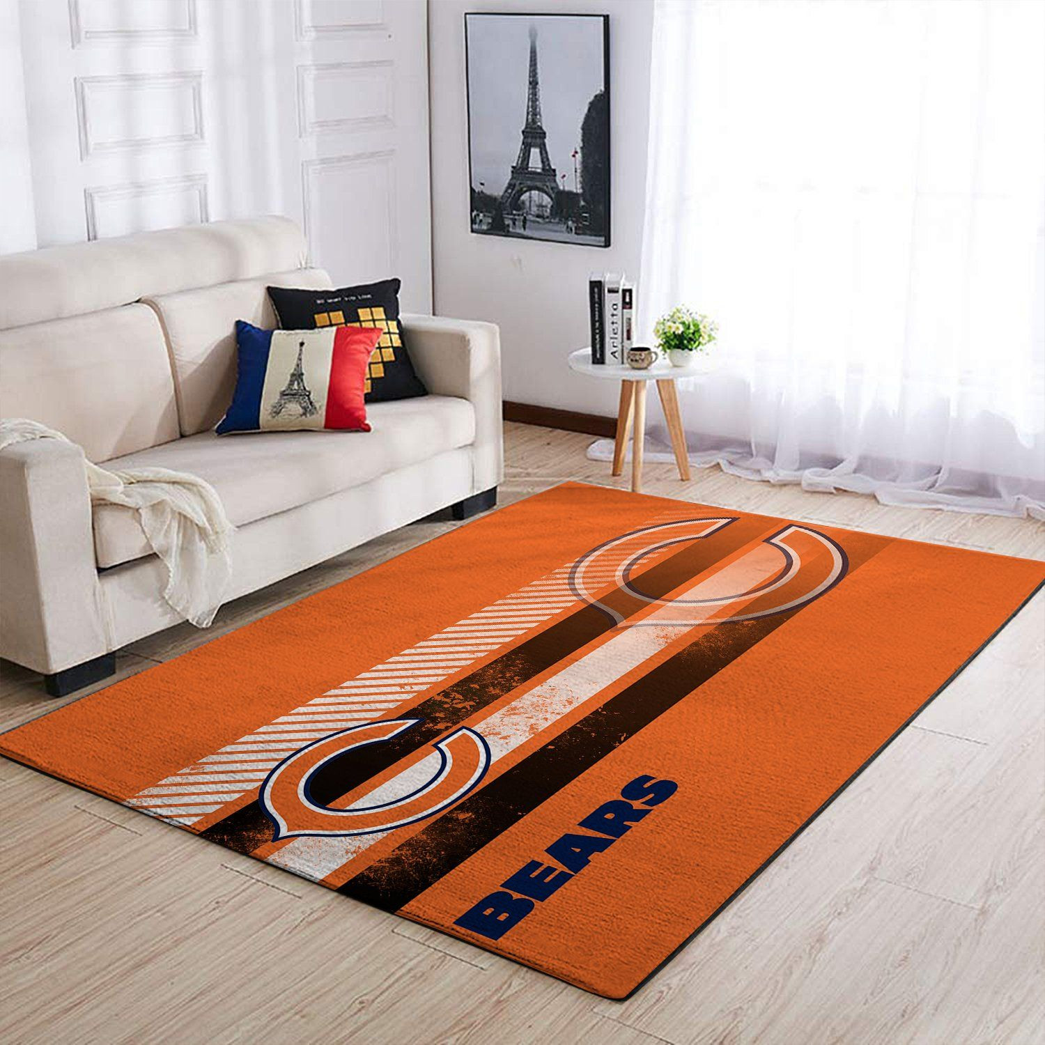 Chicago Bears Nfl Team Logo Nice Gift Home Decor Rectangle Area Rug - Indoor Outdoor Rugs