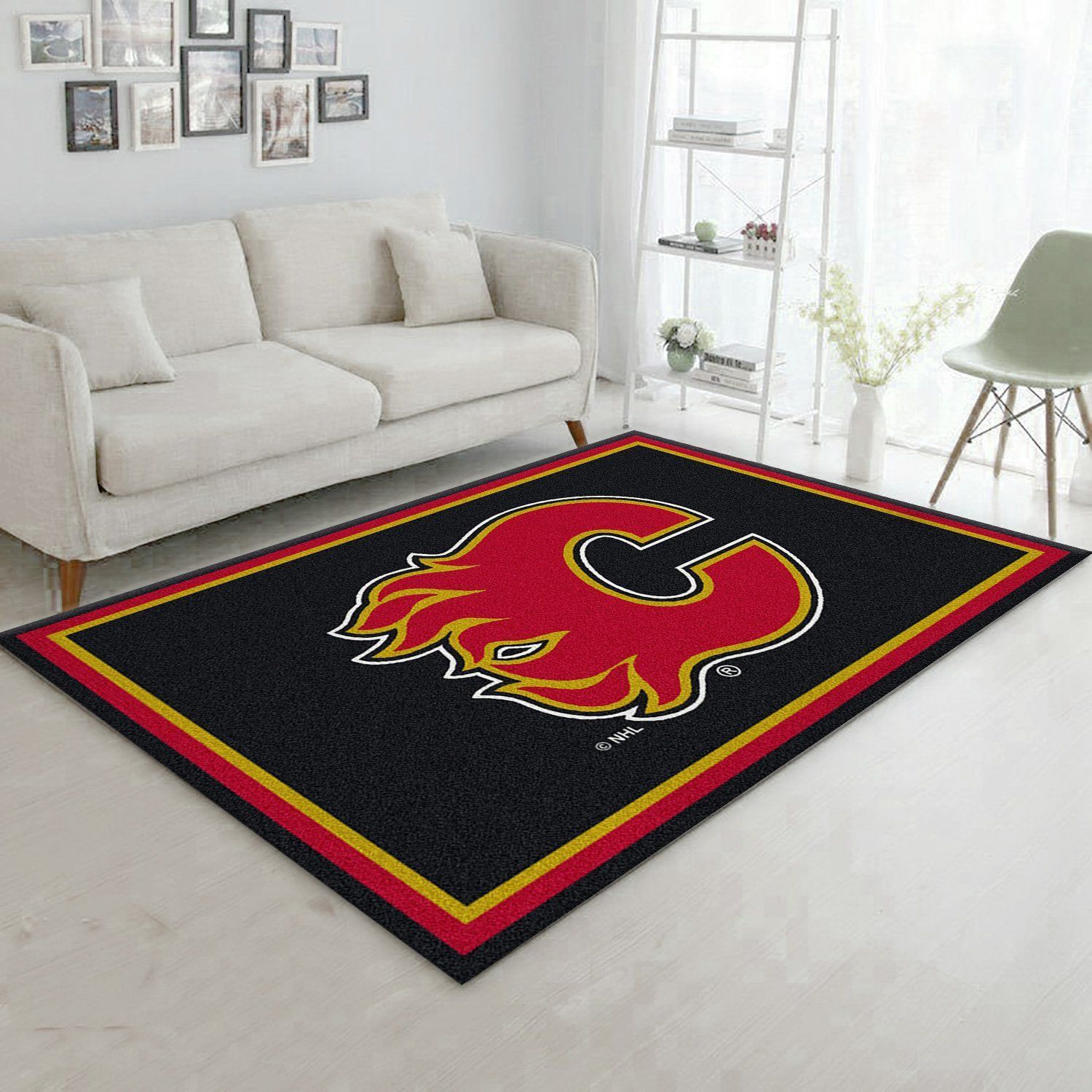 Nhl Spirit Calgary Flames Area Rug For Christmas, Bedroom Rug, Christmas Gift US Decor - Indoor Outdoor Rugs