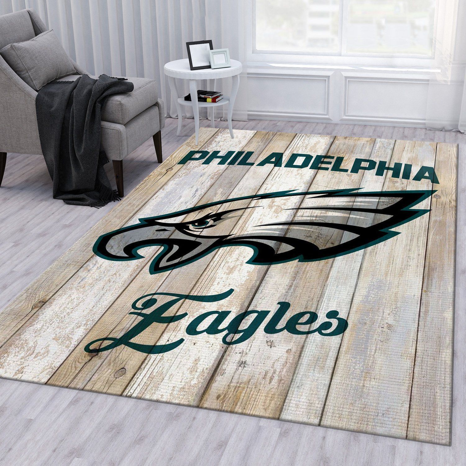 Philadelphia Eagles Nfl Area Rug Living Room Rug US Gift Decor - Indoor Outdoor Rugs