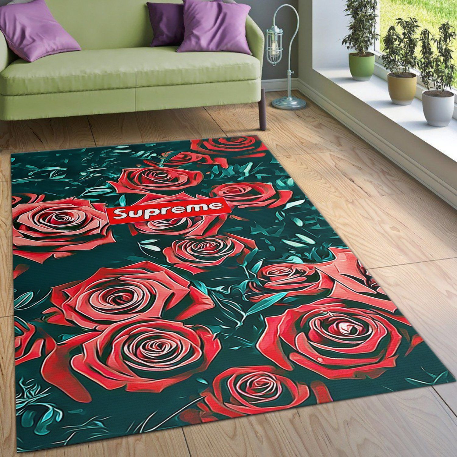 Supreme Rose V7 Rug Bedroom Rug US Gift Decor - Indoor Outdoor Rugs