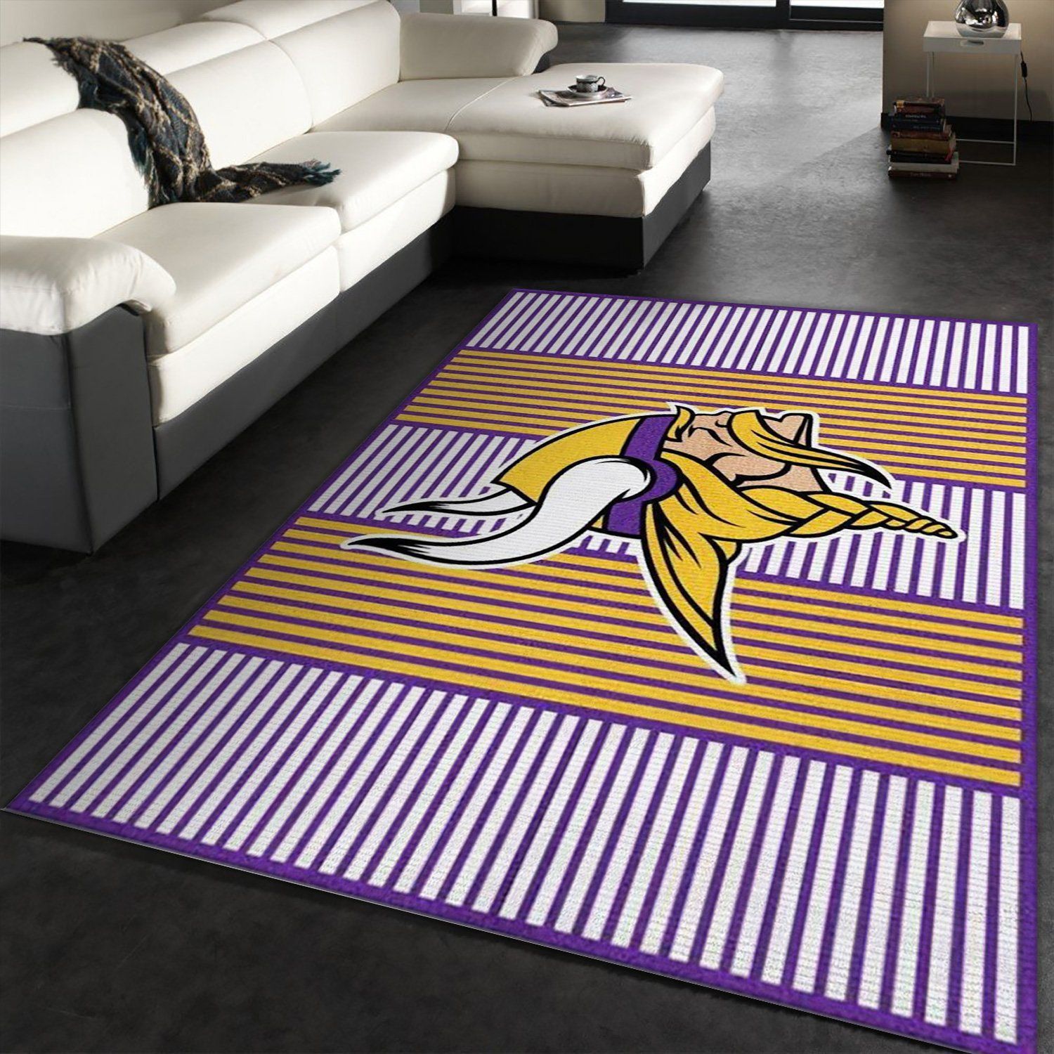 Minnesota Vikings Imperial Champion Rug NFL Area Rug, Bedroom, US Gift Decor - Indoor Outdoor Rugs