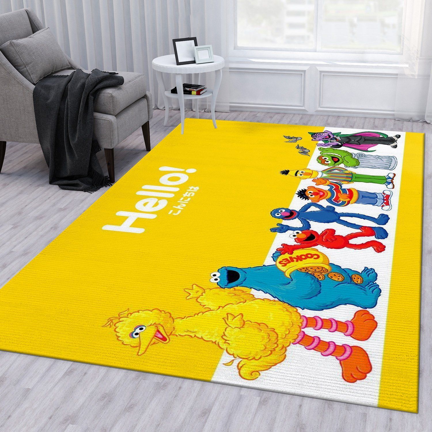 Sesame Street Area Rug For Christmas Bedroom Rug US Gift Decor - Indoor Outdoor Rugs