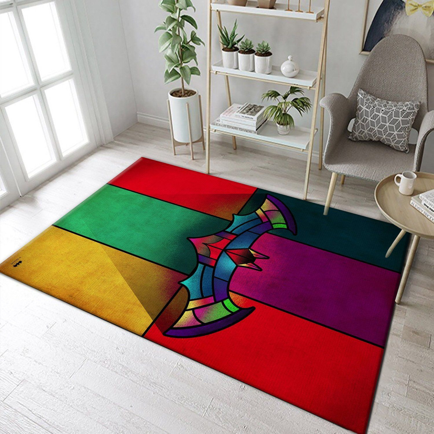 Stained Glass Area Rug, Living room and bedroom Rug, Family Gift US Decor - Indoor Outdoor Rugs