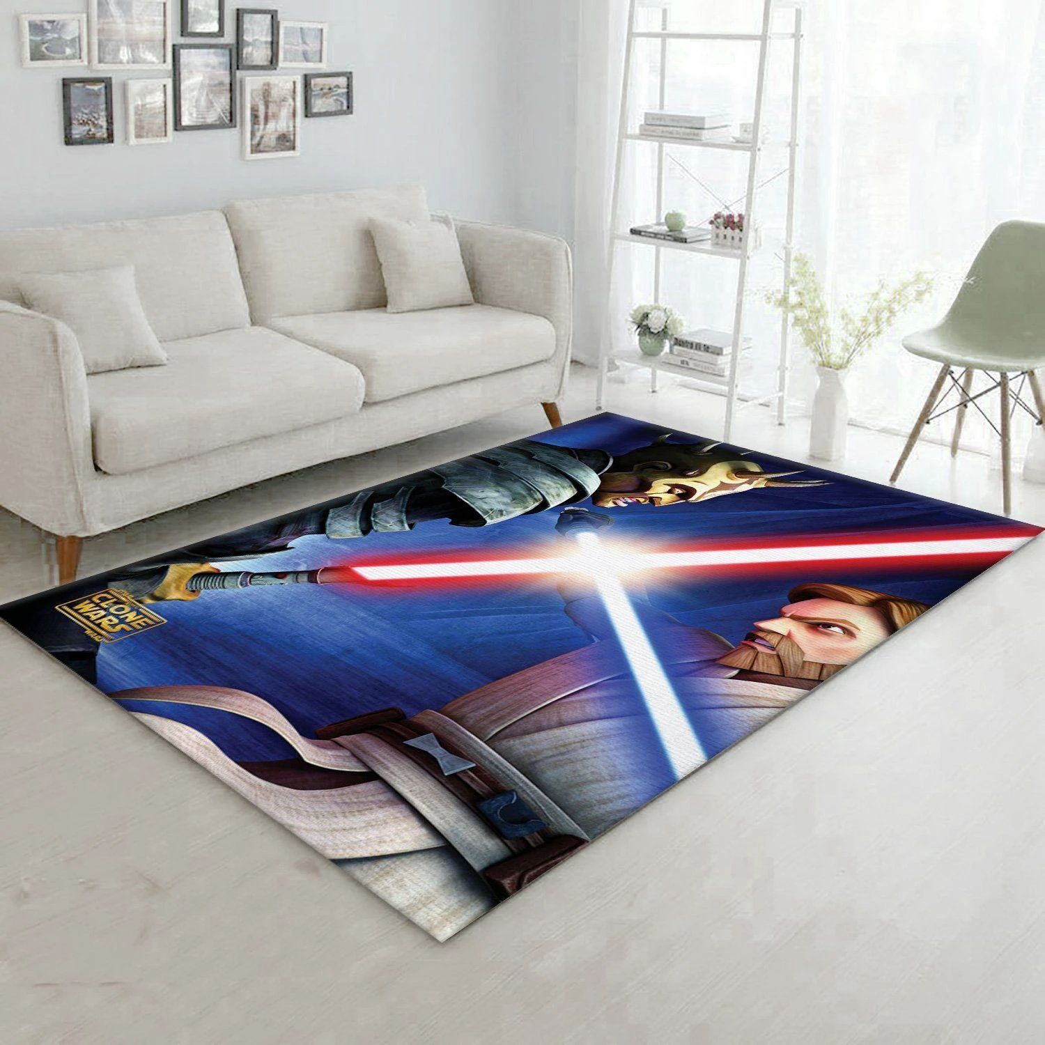 Obi Wan Vs Savage Star War Character Rug, Area Rug, Home US Decor - Indoor Outdoor Rugs