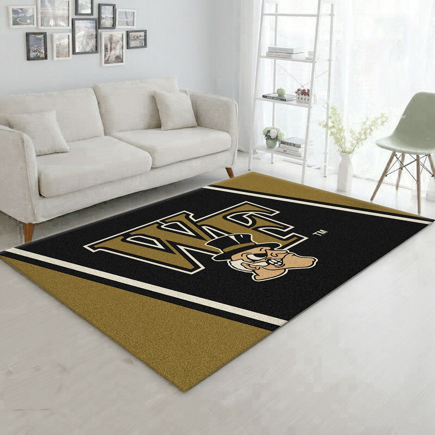 College Spirit Wake Forest Sport Area Rug For Christmas Team Logo Family Gift US Decor - Indoor Outdoor Rugs