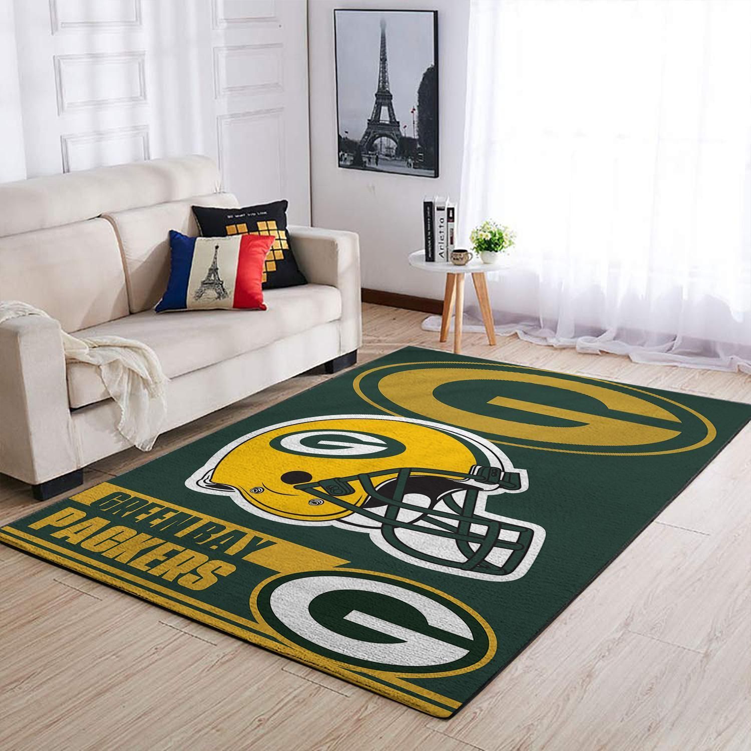 Green Bay Packers Nfl Team Logo Helmet Nice Gift Home Decor Area Rug Rugs For Living Room Rug Home Decor - Indoor Outdoor Rugs