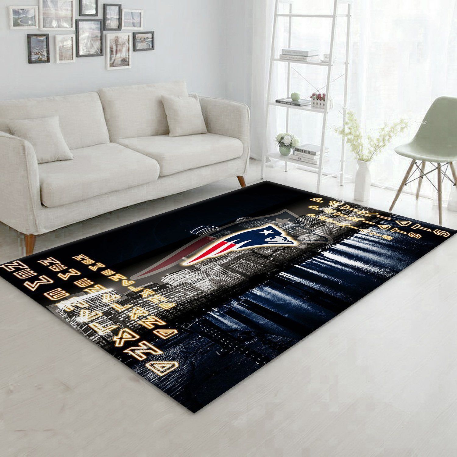 New England Patriots Nfl Area Rug Bedroom Rug Christmas Gift US Decor - Indoor Outdoor Rugs