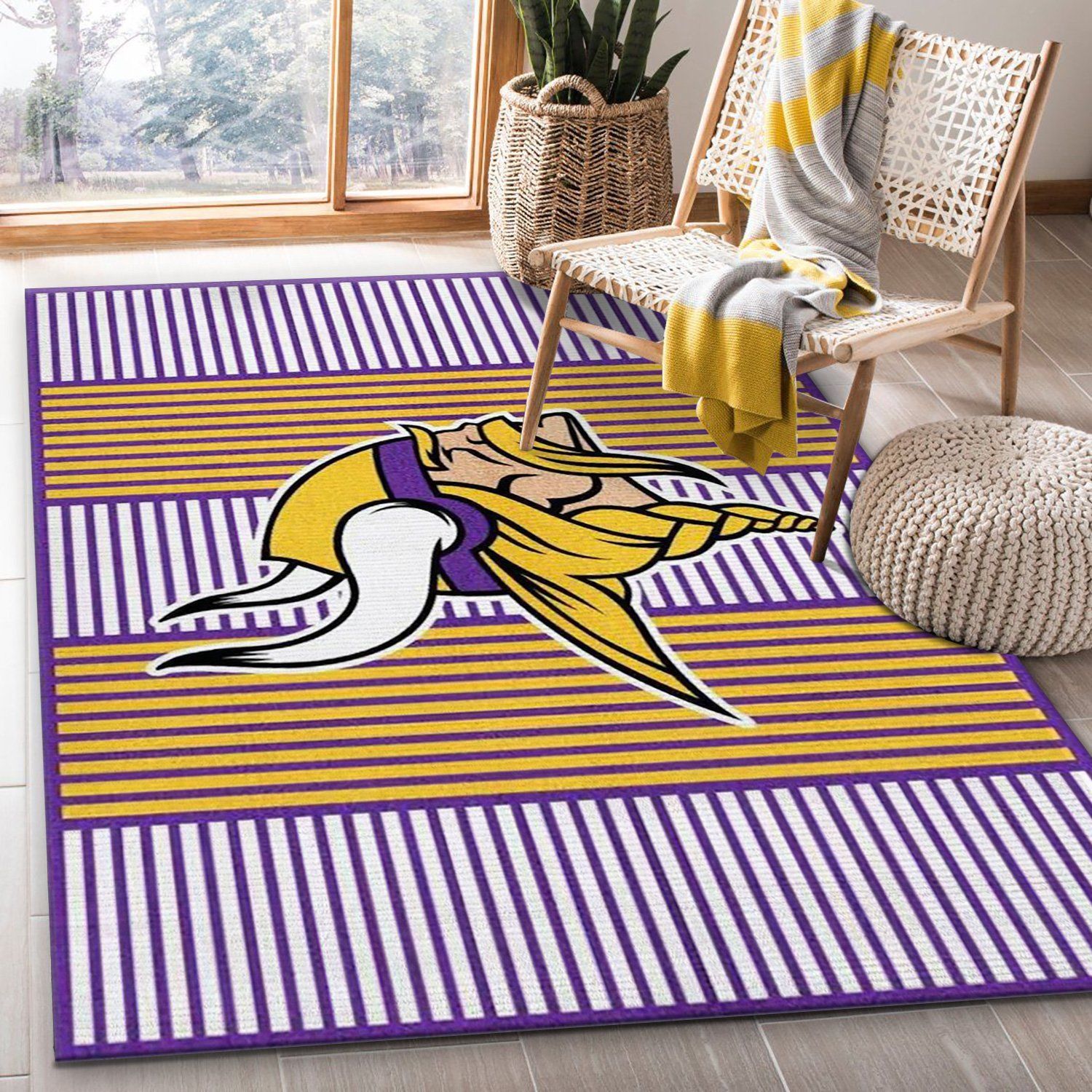 Minnesota Vikings Imperial Champion Rug NFL Area Rug, Bedroom, US Gift Decor - Indoor Outdoor Rugs