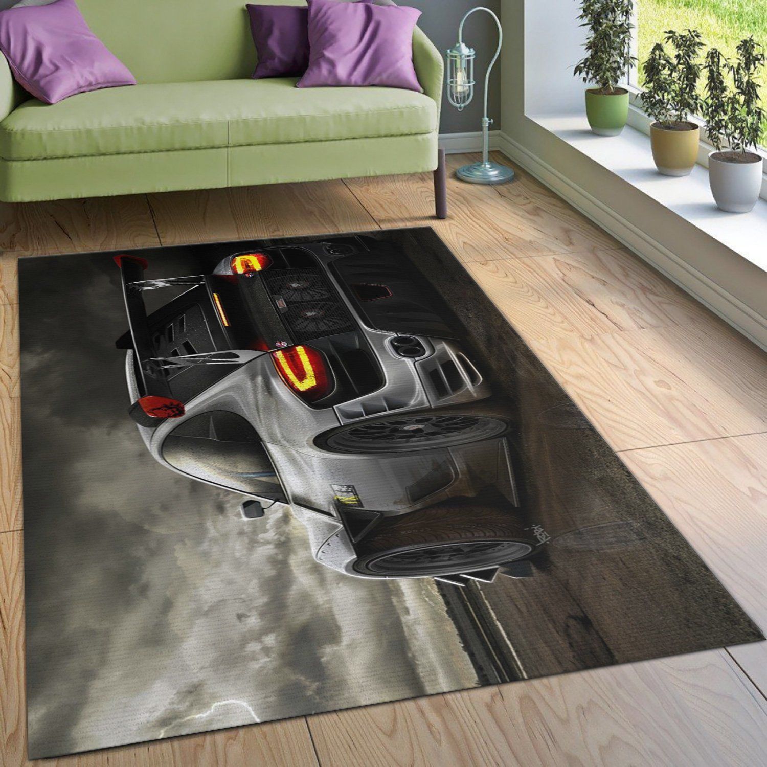 Porsche Car Area Rug Bedroom Rug Family Gift US Decor - Indoor Outdoor Rugs