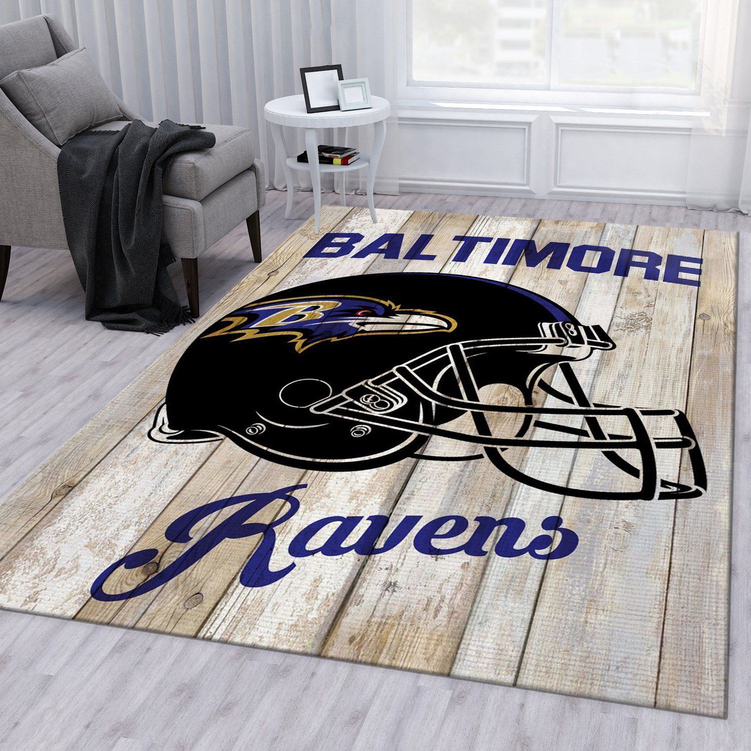 Baltimore Ravens Football Nfl Rug Bedroom Rug US Gift Decor - Indoor Outdoor Rugs