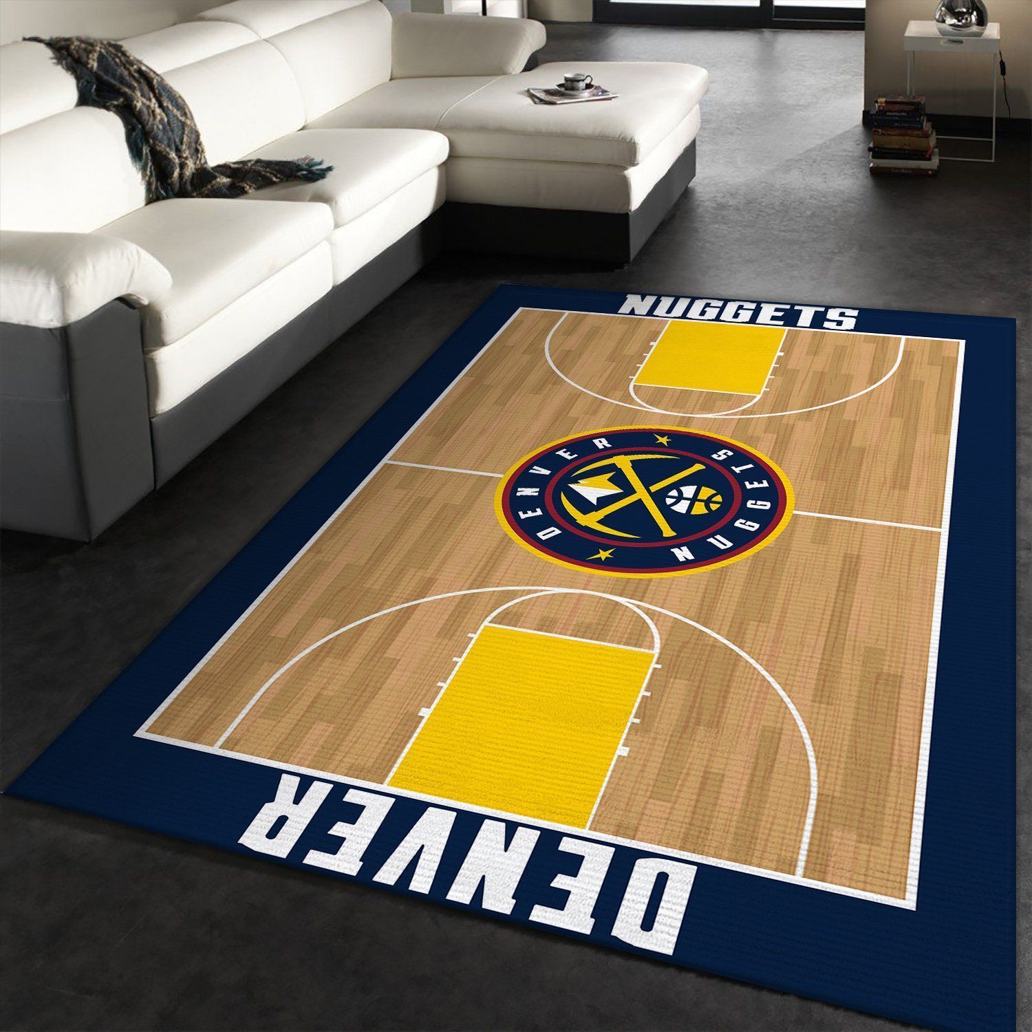 Denver Nuggets Nba Rug Room Carpet Sport Custom Area Floor Home Decor - Indoor Outdoor Rugs