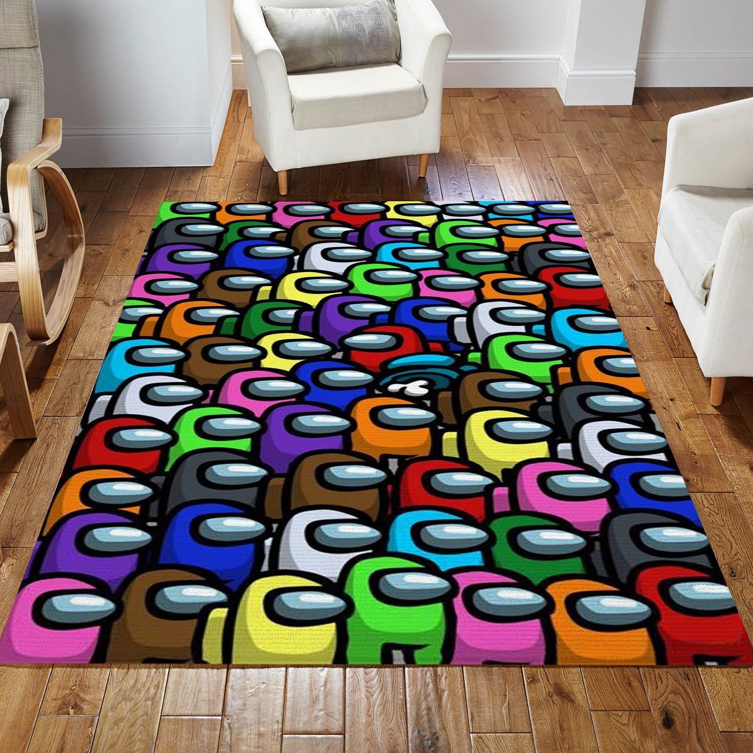 Among Us 3 Gaming Area Rug Bedroom Rug Home Decor Floor Decor - Indoor Outdoor Rugs