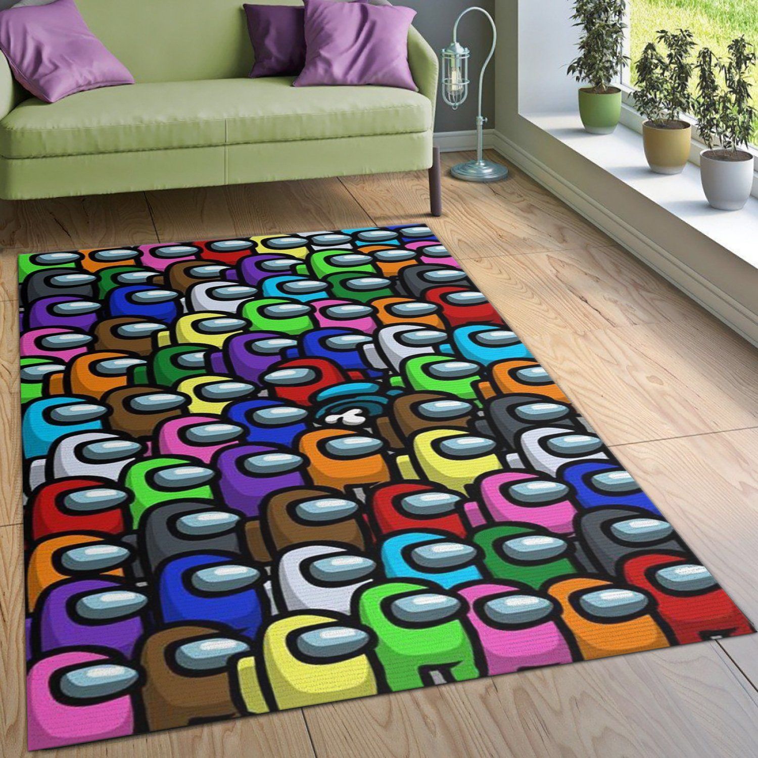 Among Us 3 Gaming Area Rug Bedroom Rug Home Decor Floor Decor - Indoor Outdoor Rugs