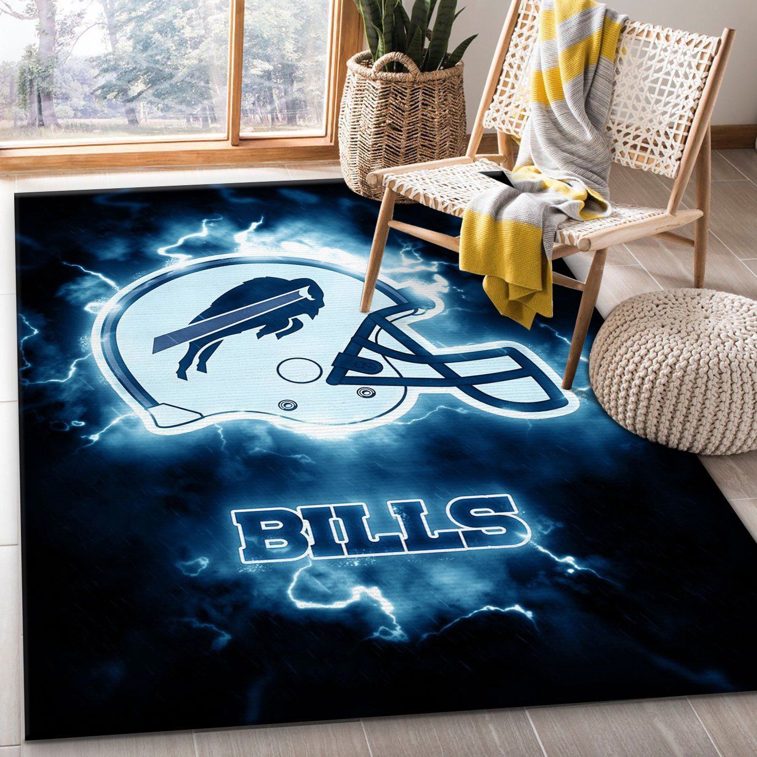 Buffalo Bills NFL Area Rug Living Room Rug Home Decor Floor Decor - Indoor Outdoor Rugs