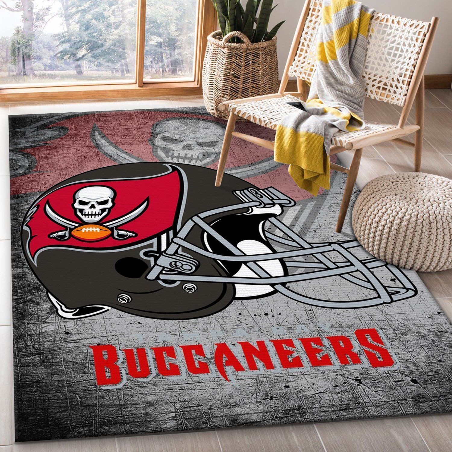 Tampa Bay Buccaneers Nfl Football Team Area Rug For Gift Living Room Rug US Gift Decor - Indoor Outdoor Rugs