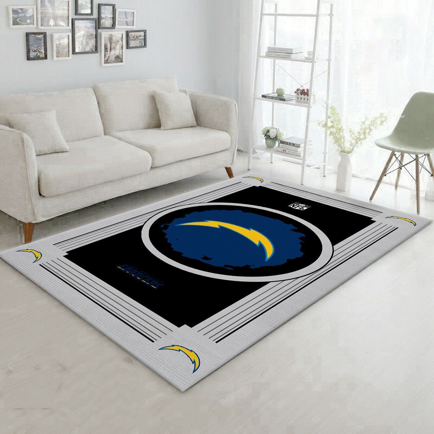 Los Angeles Chargers NFL Team Logo Area Rugs Living Room Carpet Floor Decor The US Decor - Indoor Outdoor Rugs