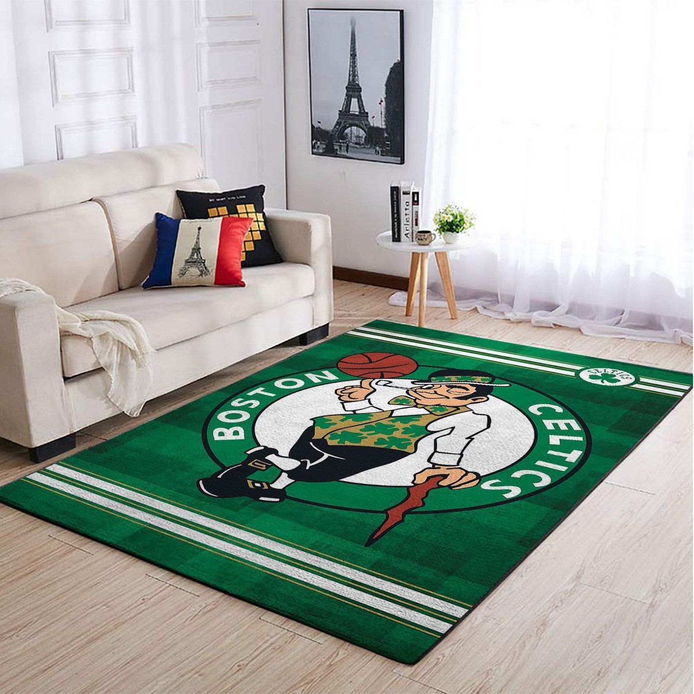 Boston Celtics Nba Team Logo Style Nice Gift Home Decor Rectangle Area Rug - Indoor Outdoor Rugs