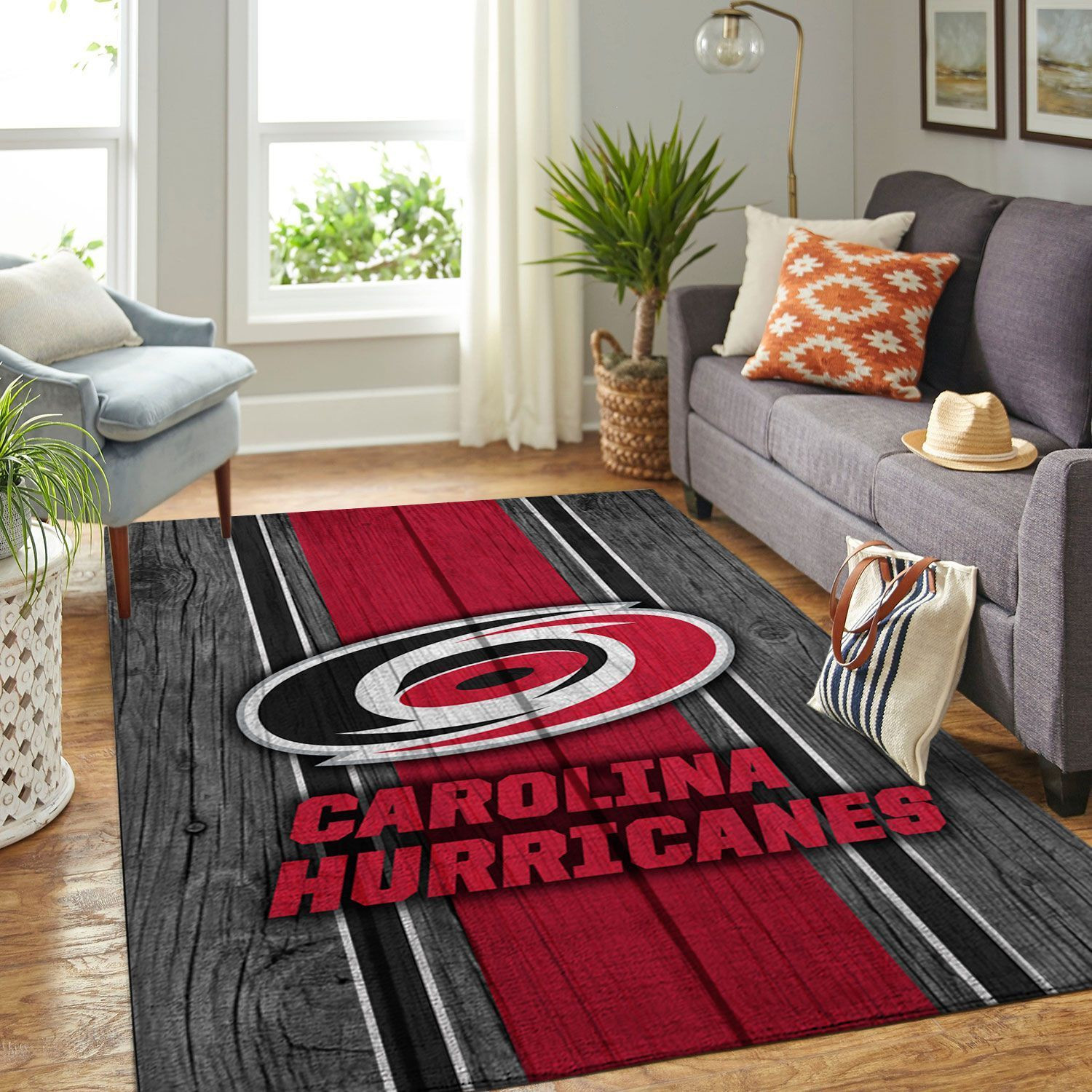 Carolina Hurricanes Nhl Team Logo Style Nice Gift Home Decor Rectangle Area Rug - Indoor Outdoor Rugs