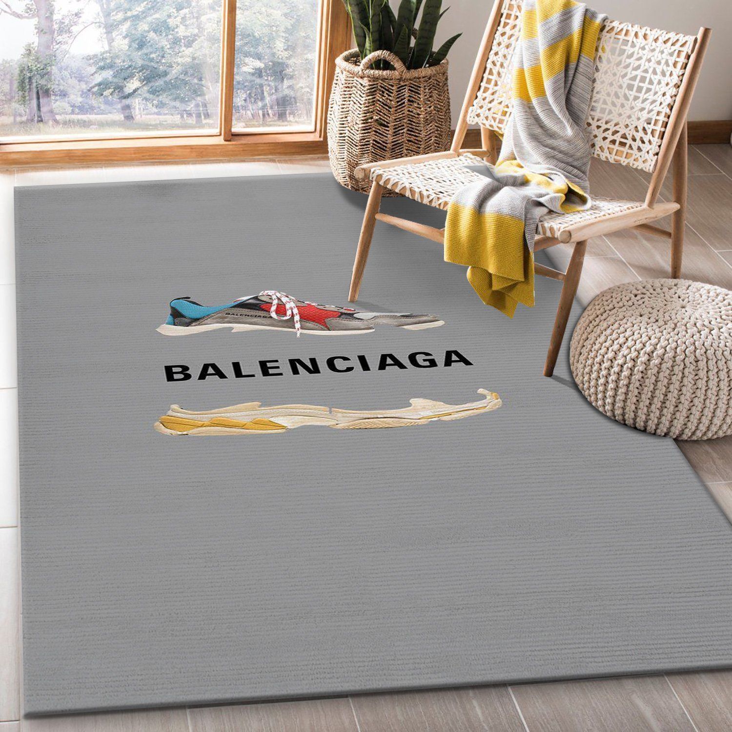 Balenciaga Rugs Bedroom Rug Family Gift US Decor - Indoor Outdoor Rugs