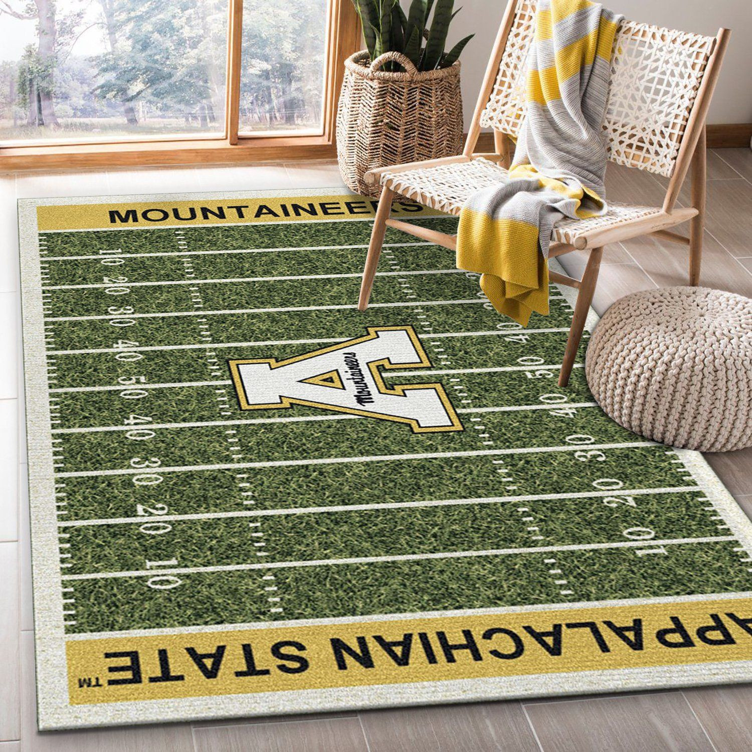 College Appalachian State NFL Team Logo Area Rug, Kitchen Rug, Christmas Gift US Decor - Indoor Outdoor Rugs