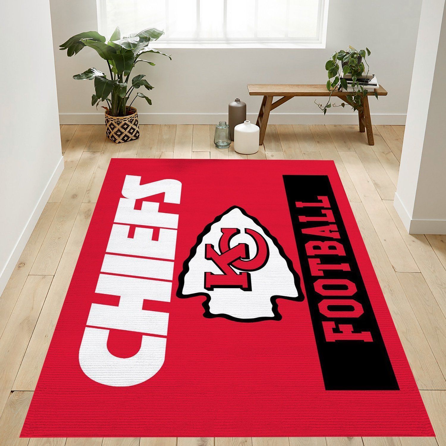 Kansas City Chiefs Nfl Area Rug Living Room Rug Home US Decor - Indoor Outdoor Rugs