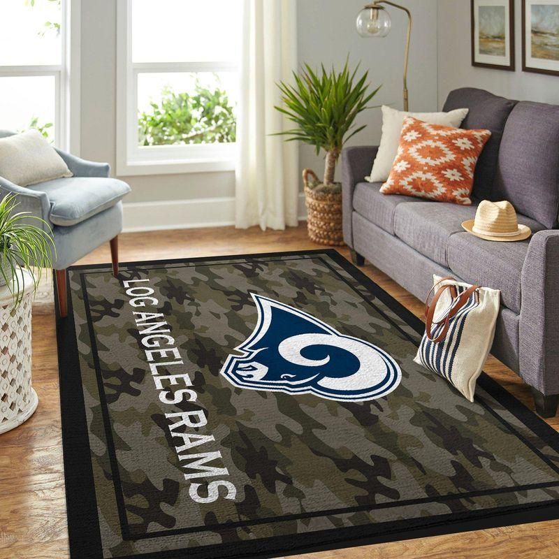 Los Angeles Rams Nfl Rug Room Carpet Sport Custom Area Floor Home Decor V3 - Indoor Outdoor Rugs