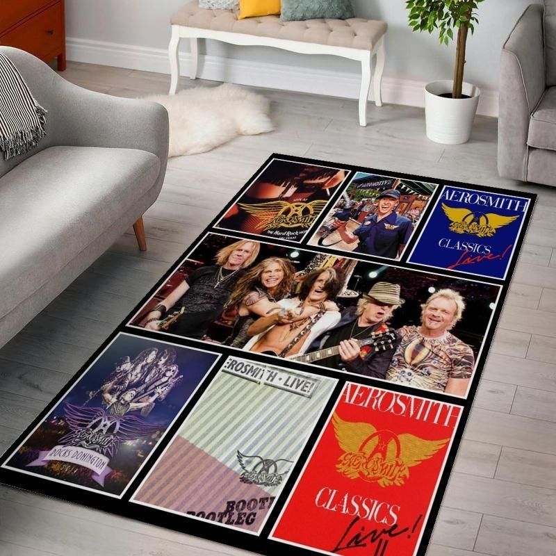 Aerosmith Live Albums Living Room Music Band Area Rugs,  Bedroom,  Christmas Gift US Decor - Indoor Outdoor Rugs