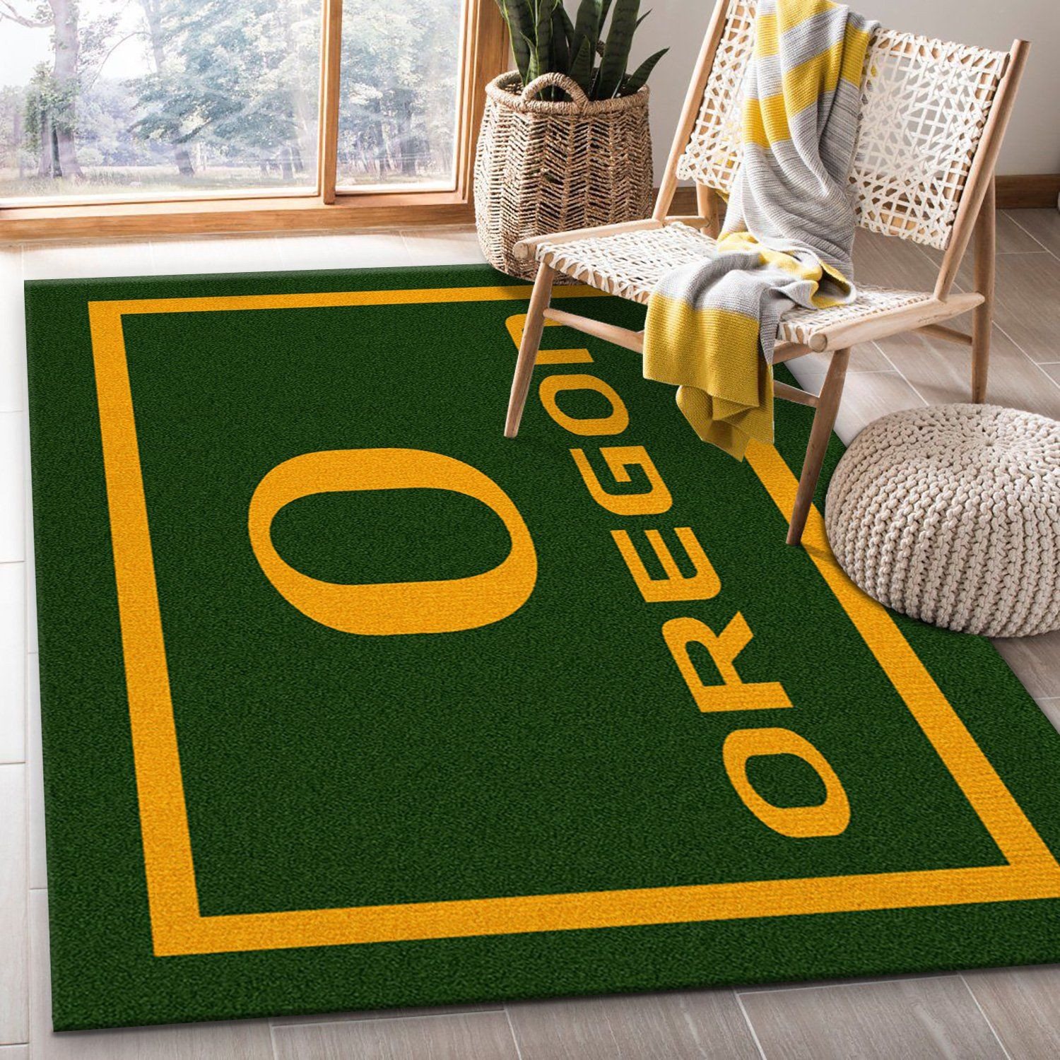 College Spirit Oregon Sport Area Rug For Christmas Team Logo Christmas Gift US Decor - Indoor Outdoor Rugs