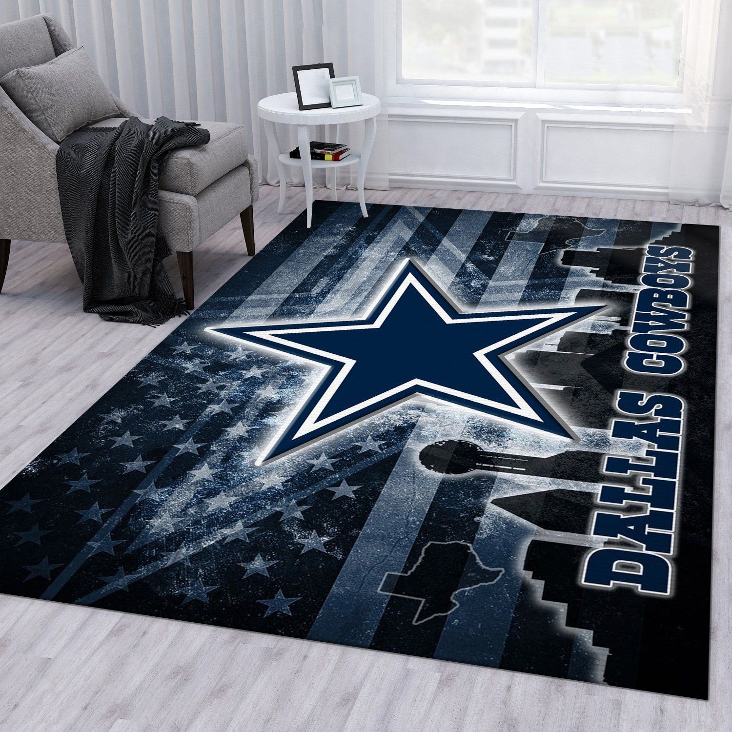 Dallas Cowboys NFL Rug Living Room Rug US Gift Decor - Indoor Outdoor Rugs