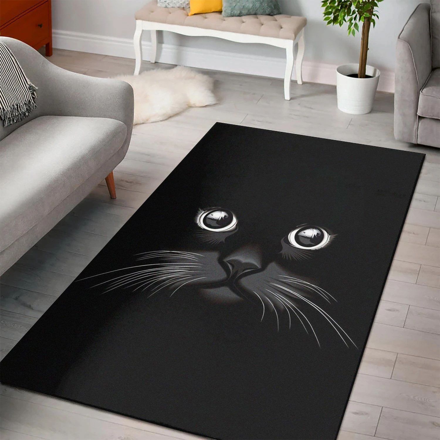 Cat  Area Rug ,  Christmas Gift, Floor Decor Home Decor - Indoor Outdoor Rugs