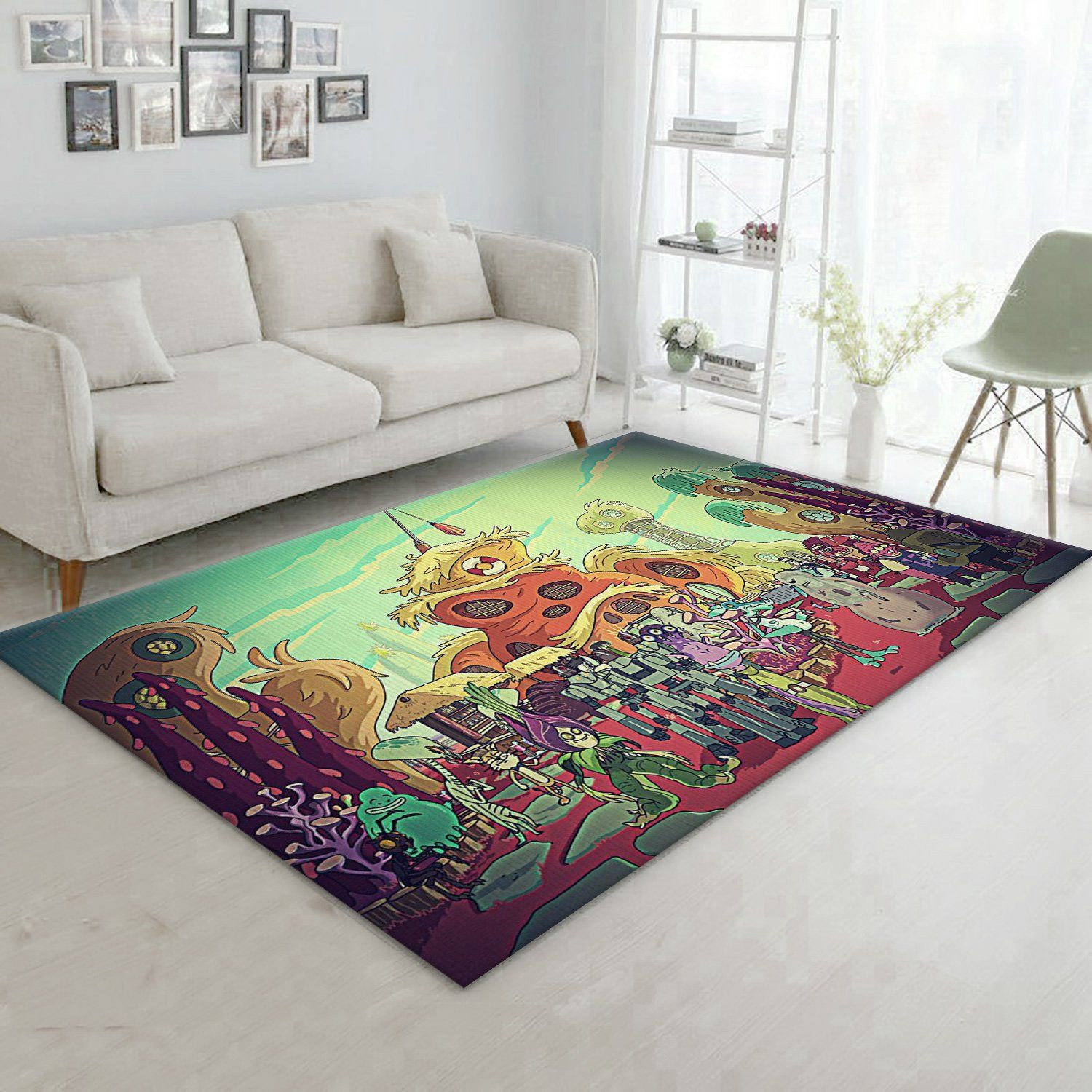 Rick And Morty Area Rug For Christmas Living Room Rug Home Decor Floor Decor - Indoor Outdoor Rugs