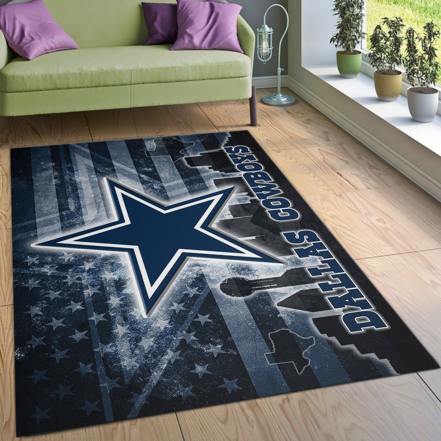 Dallas Cowboys NFL Rug Living Room Rug US Gift Decor - Indoor Outdoor Rugs