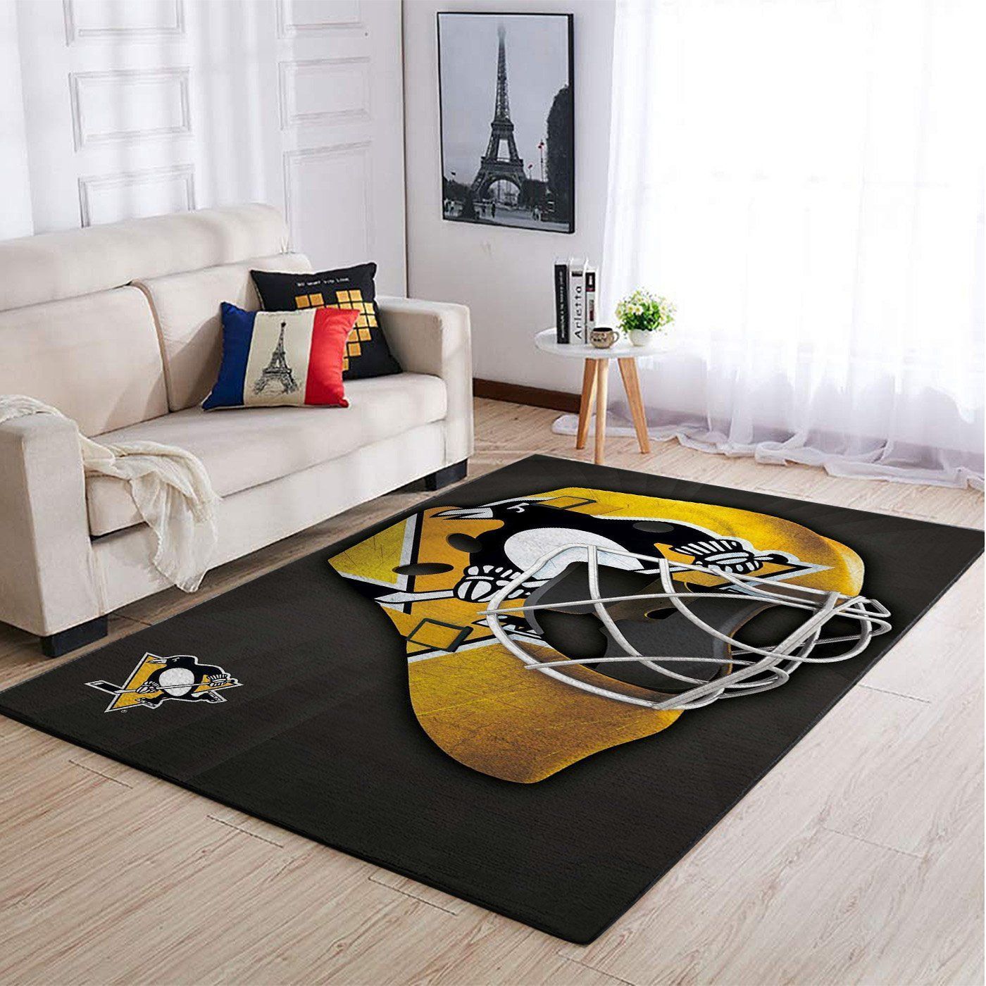 Pittsburgh Penguins Nhl Team Logo Style Nice Gift Home Decor Rectangle Area Rug - Indoor Outdoor Rugs